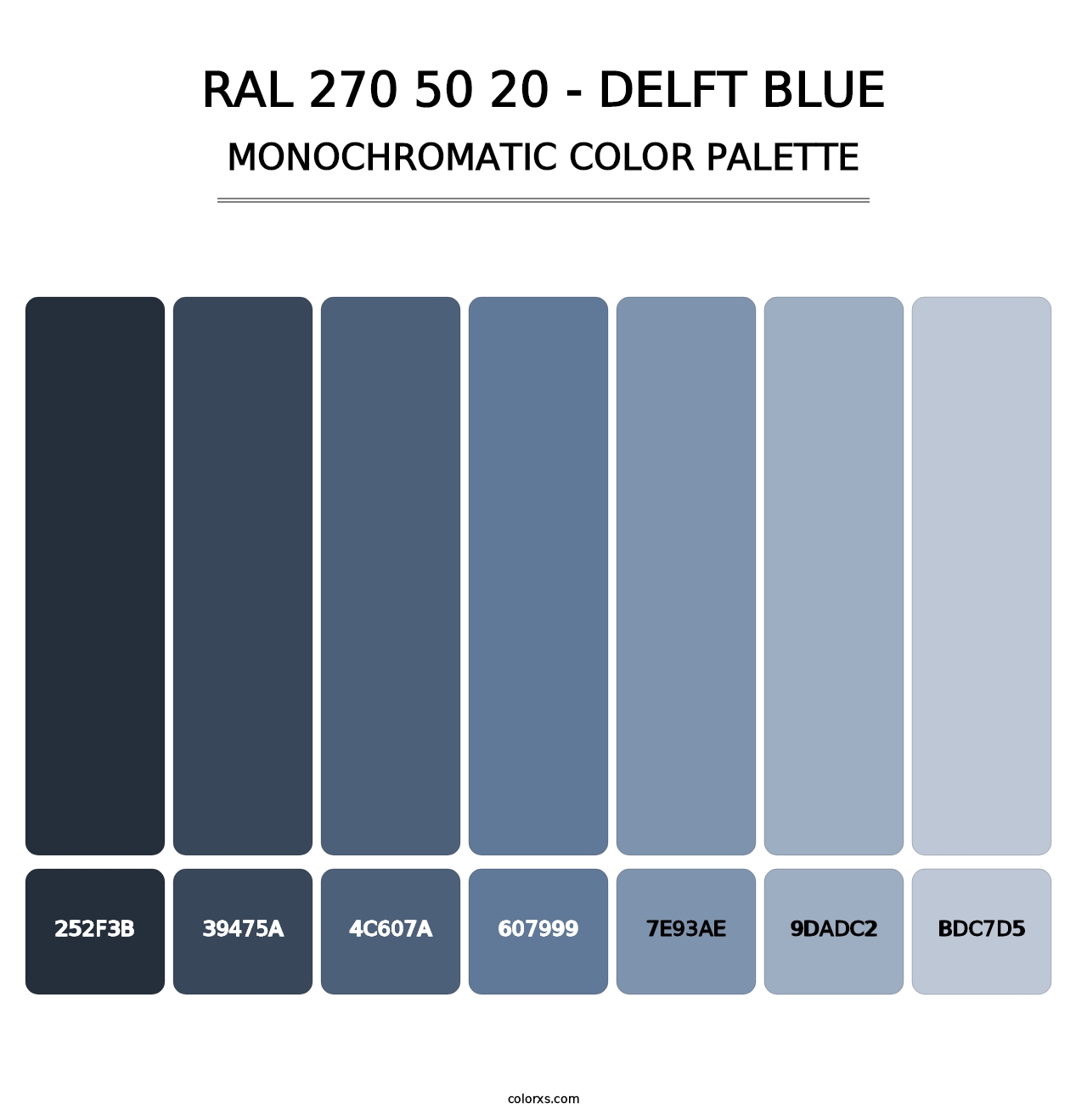 RAL 270 50 20 - Delft Blue - Monochromatic Color Palette