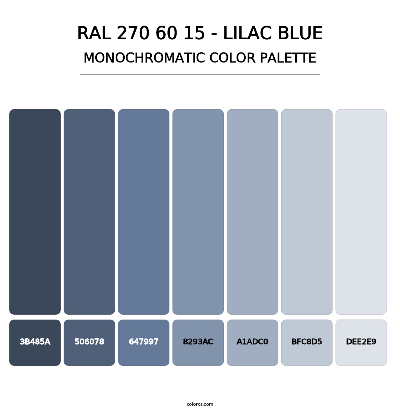 RAL 270 60 15 - Lilac Blue - Monochromatic Color Palette