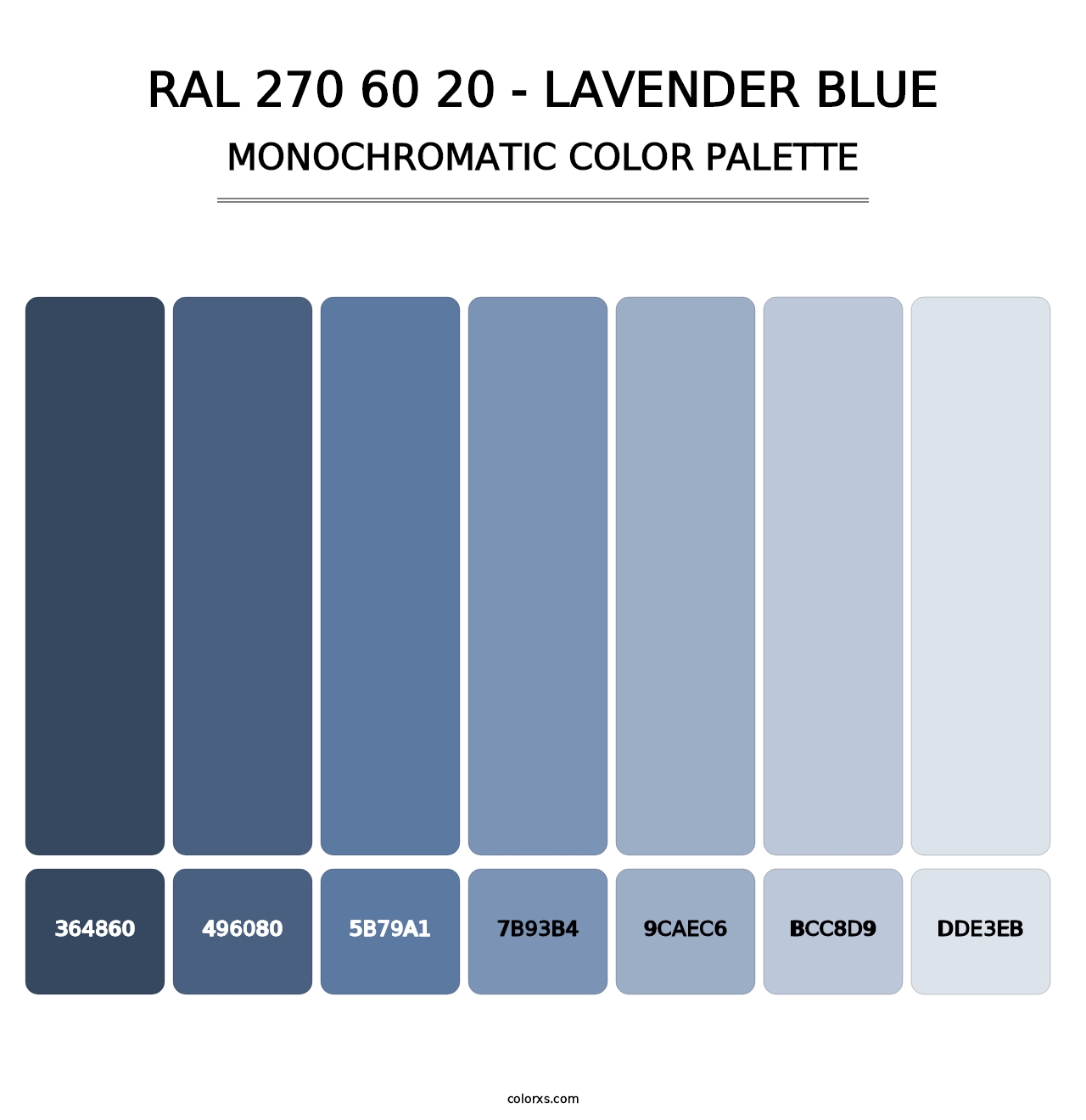 RAL 270 60 20 - Lavender Blue - Monochromatic Color Palette