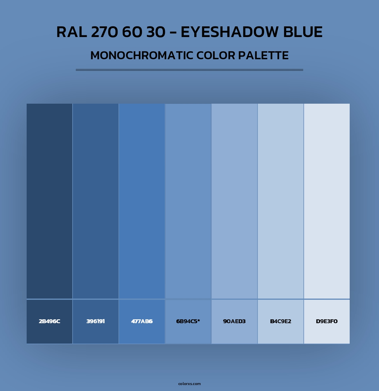 RAL 270 60 30 - Eyeshadow Blue - Monochromatic Color Palette
