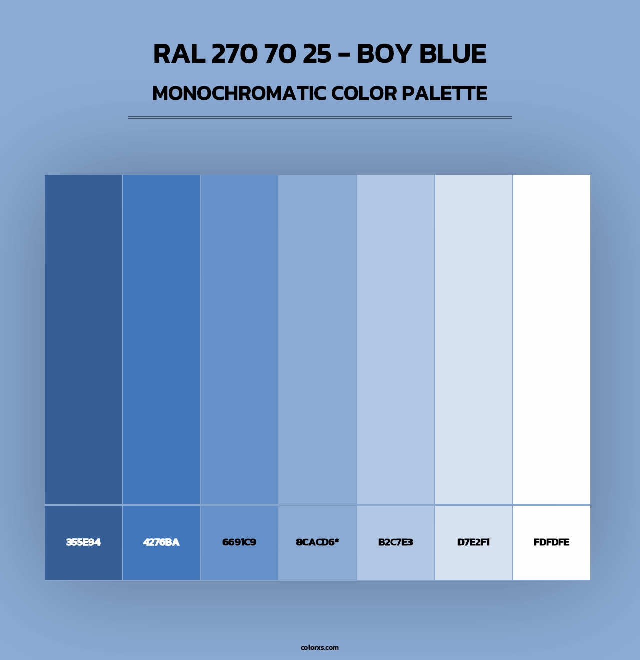 RAL 270 70 25 - Boy Blue - Monochromatic Color Palette