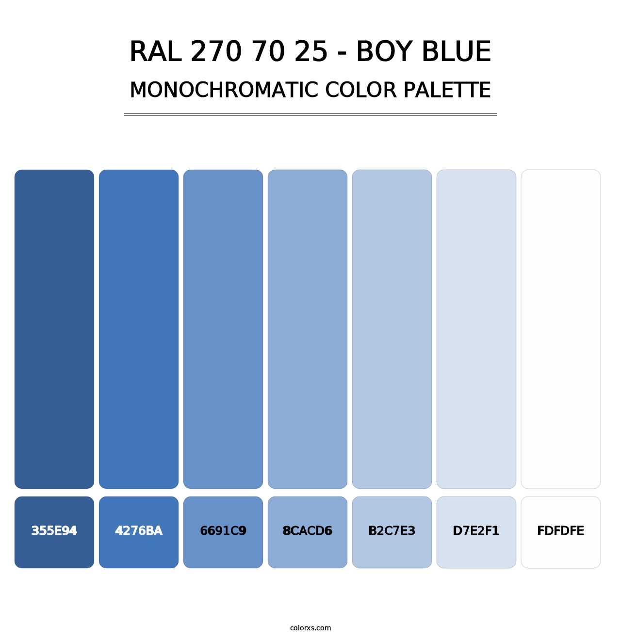 RAL 270 70 25 - Boy Blue - Monochromatic Color Palette
