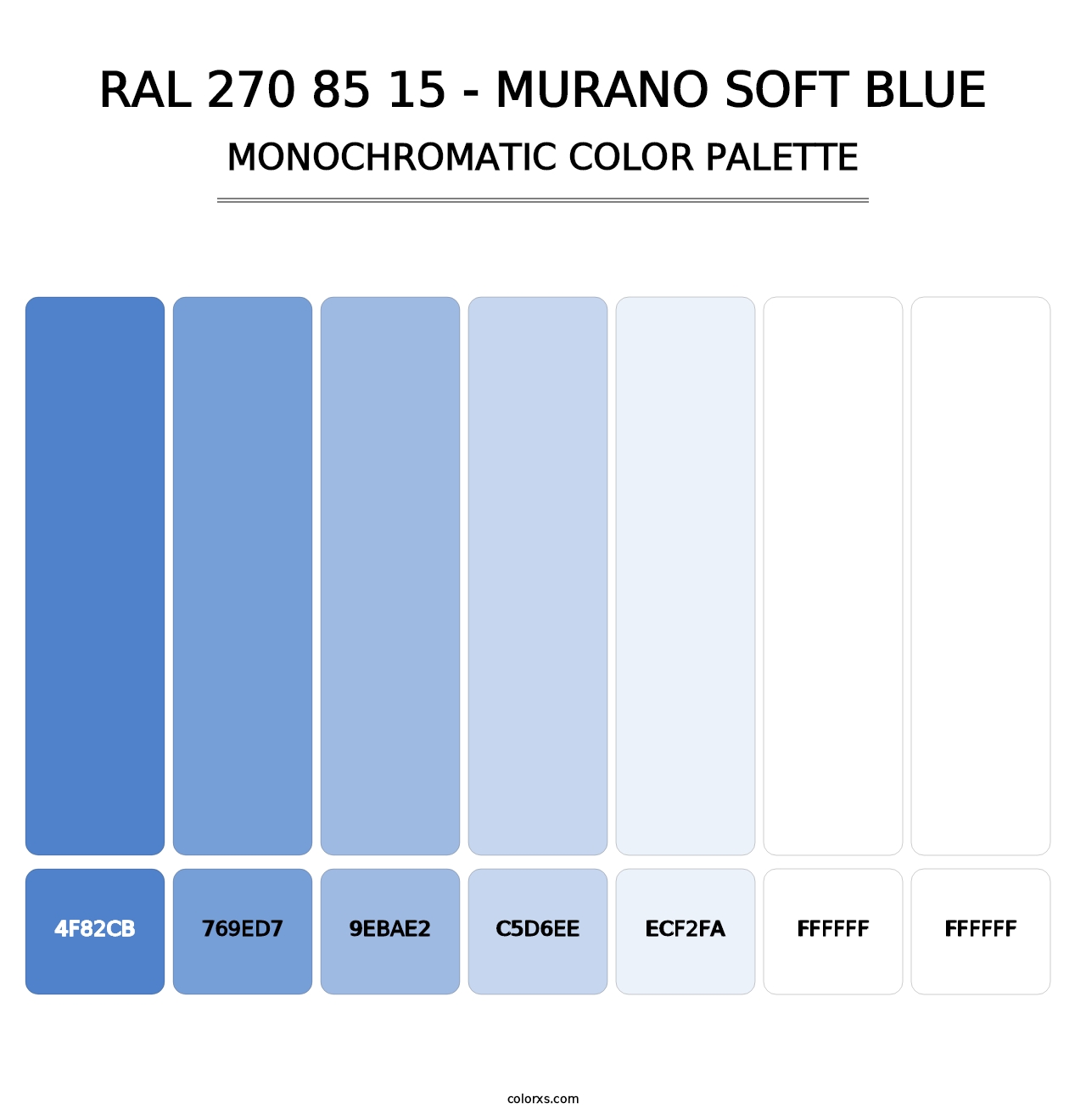 RAL 270 85 15 - Murano Soft Blue - Monochromatic Color Palette