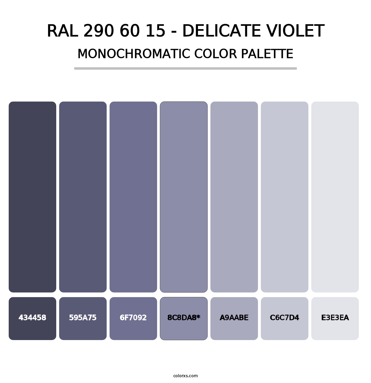 RAL 290 60 15 - Delicate Violet - Monochromatic Color Palette