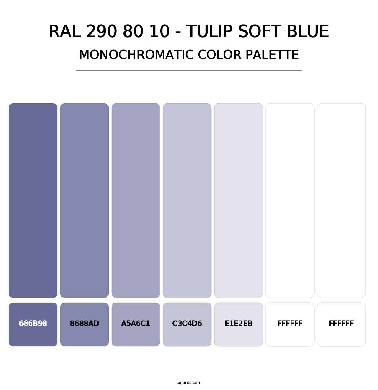 RAL 290 80 10 - Tulip Soft Blue - Monochromatic Color Palette