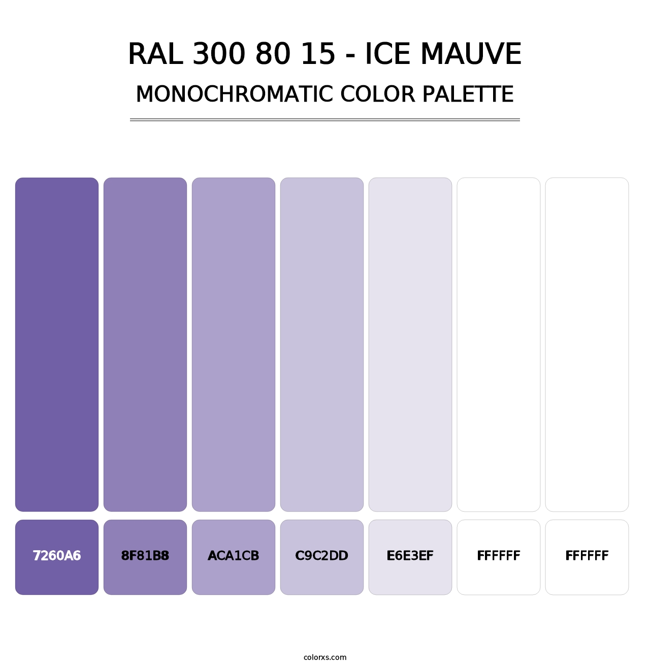 RAL 300 80 15 - Ice Mauve - Monochromatic Color Palette