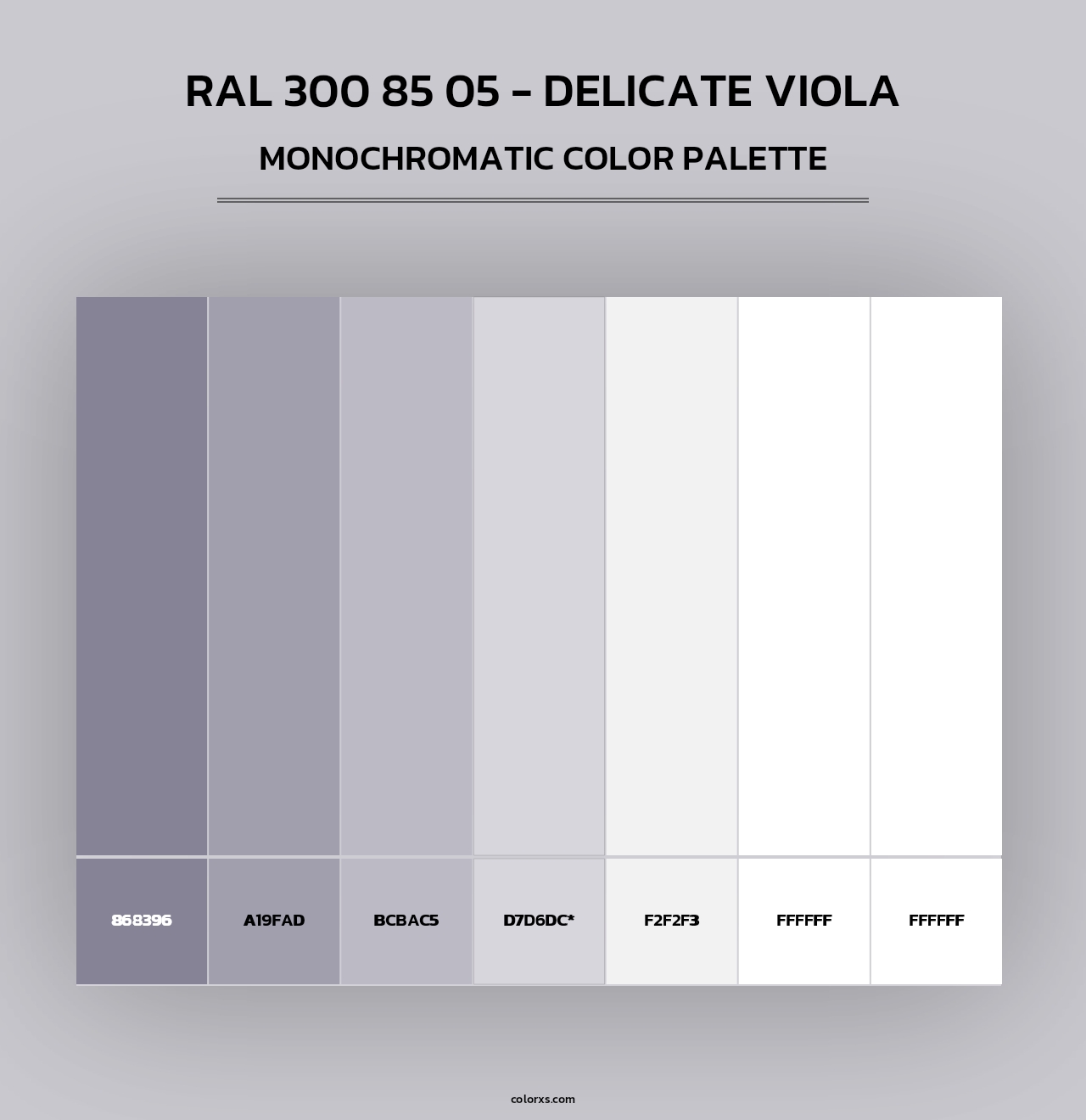 RAL 300 85 05 - Delicate Viola - Monochromatic Color Palette
