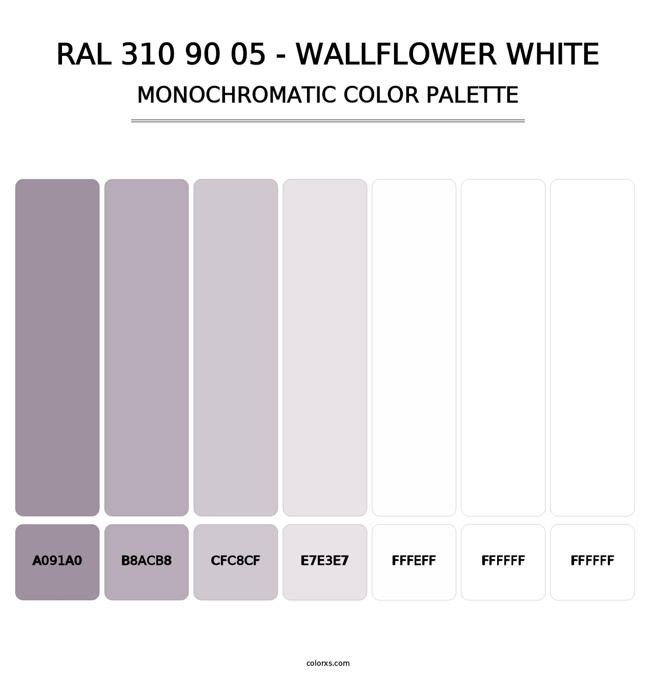 RAL 310 90 05 - Wallflower White - Monochromatic Color Palette