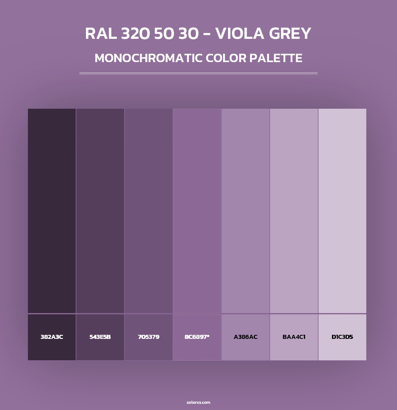 RAL 320 50 30 - Viola Grey - Monochromatic Color Palette
