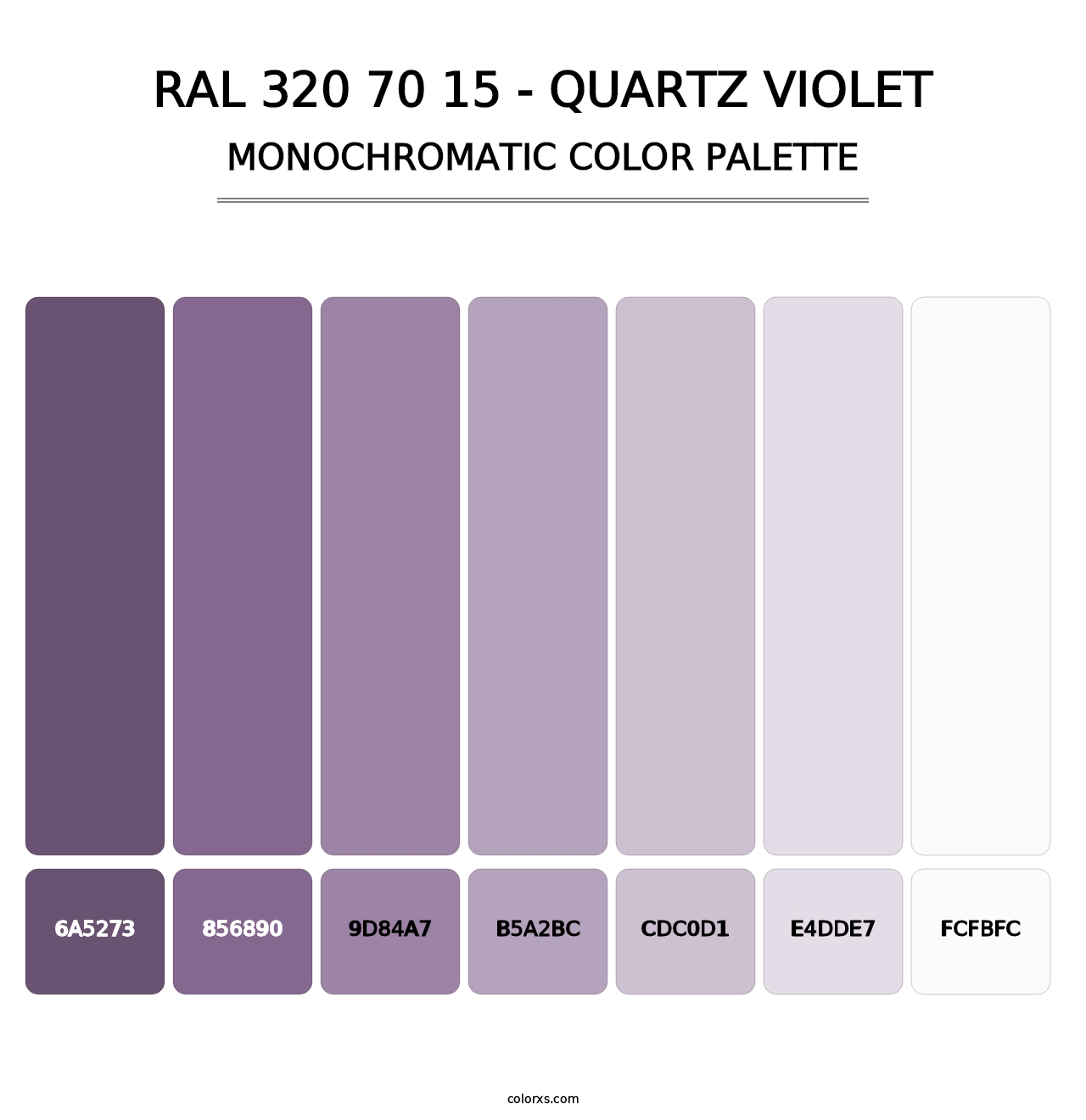 RAL 320 70 15 - Quartz Violet - Monochromatic Color Palette