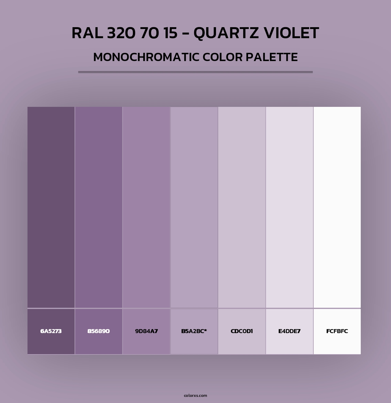 RAL 320 70 15 - Quartz Violet - Monochromatic Color Palette