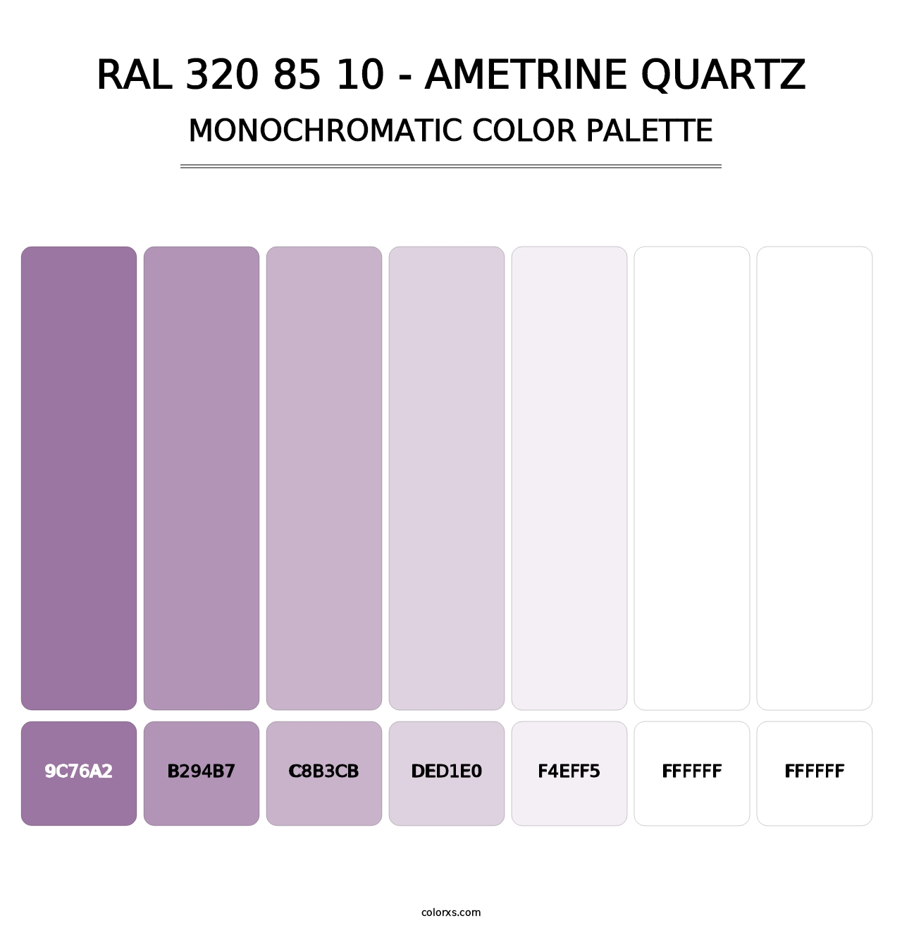 RAL 320 85 10 - Ametrine Quartz - Monochromatic Color Palette