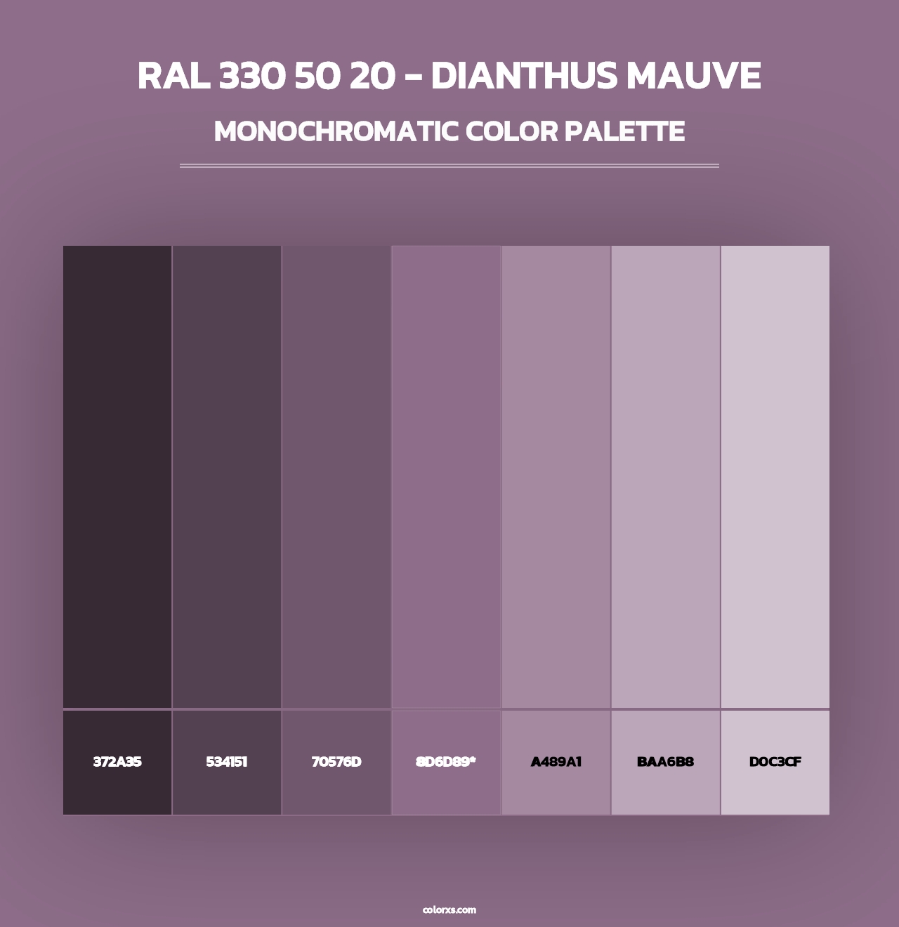 RAL 330 50 20 - Dianthus Mauve - Monochromatic Color Palette