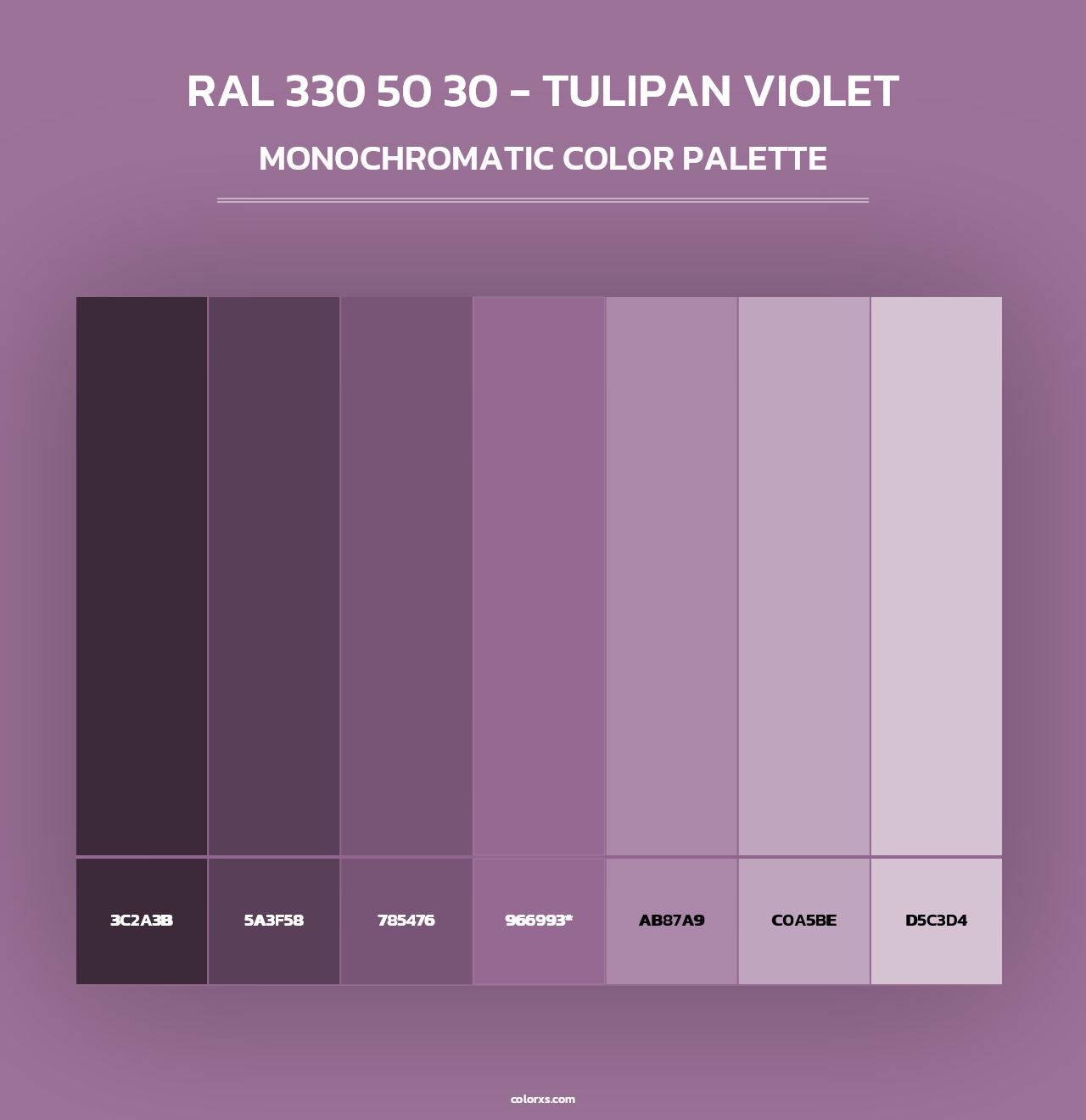 RAL 330 50 30 - Tulipan Violet - Monochromatic Color Palette