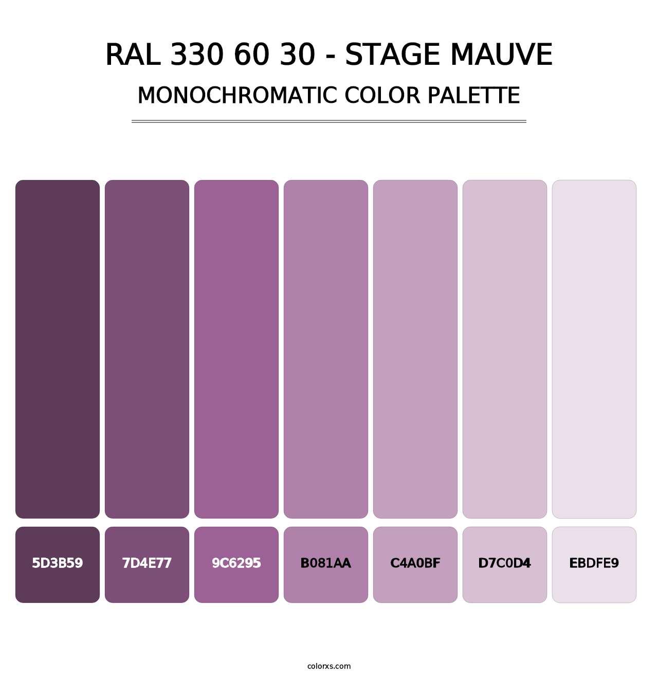 RAL 330 60 30 - Stage Mauve - Monochromatic Color Palette