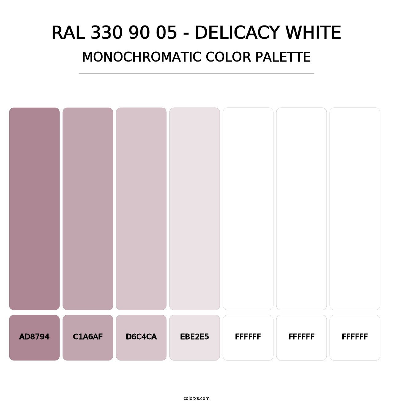 RAL 330 90 05 - Delicacy White - Monochromatic Color Palette