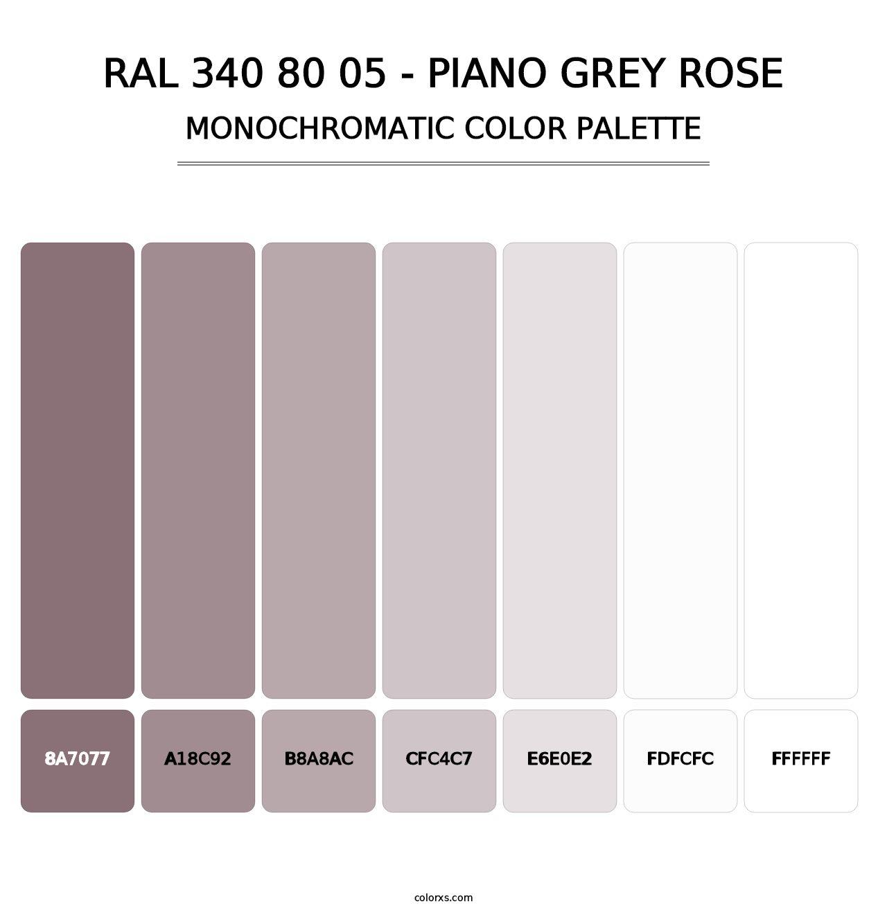 RAL 340 80 05 - Piano Grey Rose - Monochromatic Color Palette