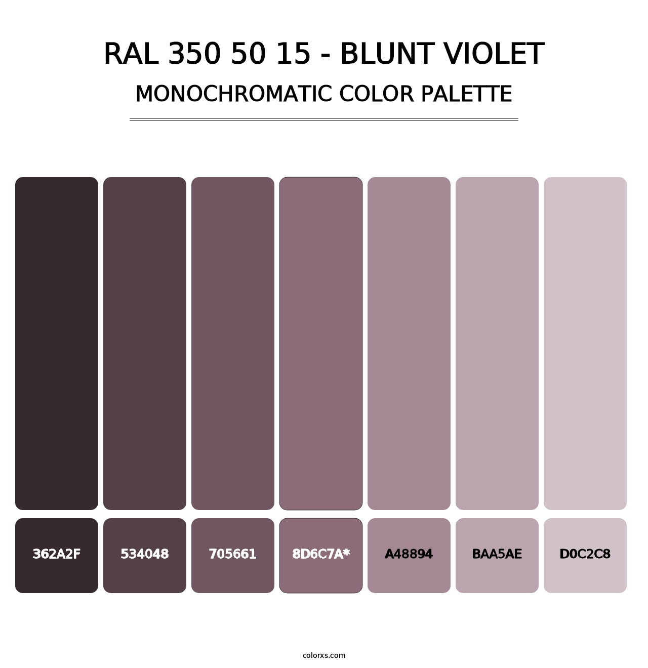 RAL 350 50 15 - Blunt Violet - Monochromatic Color Palette