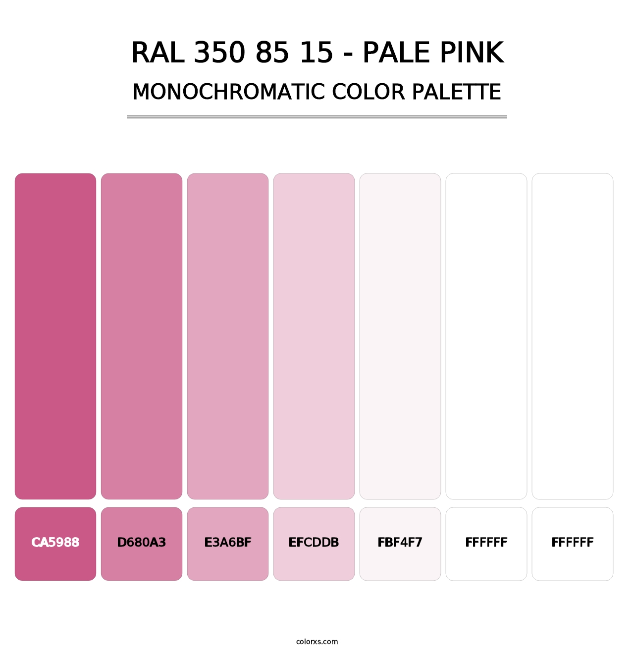 RAL 350 85 15 - Pale Pink - Monochromatic Color Palette