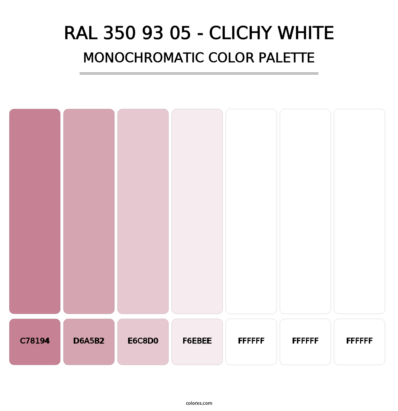 RAL 350 93 05 - Clichy White - Monochromatic Color Palette