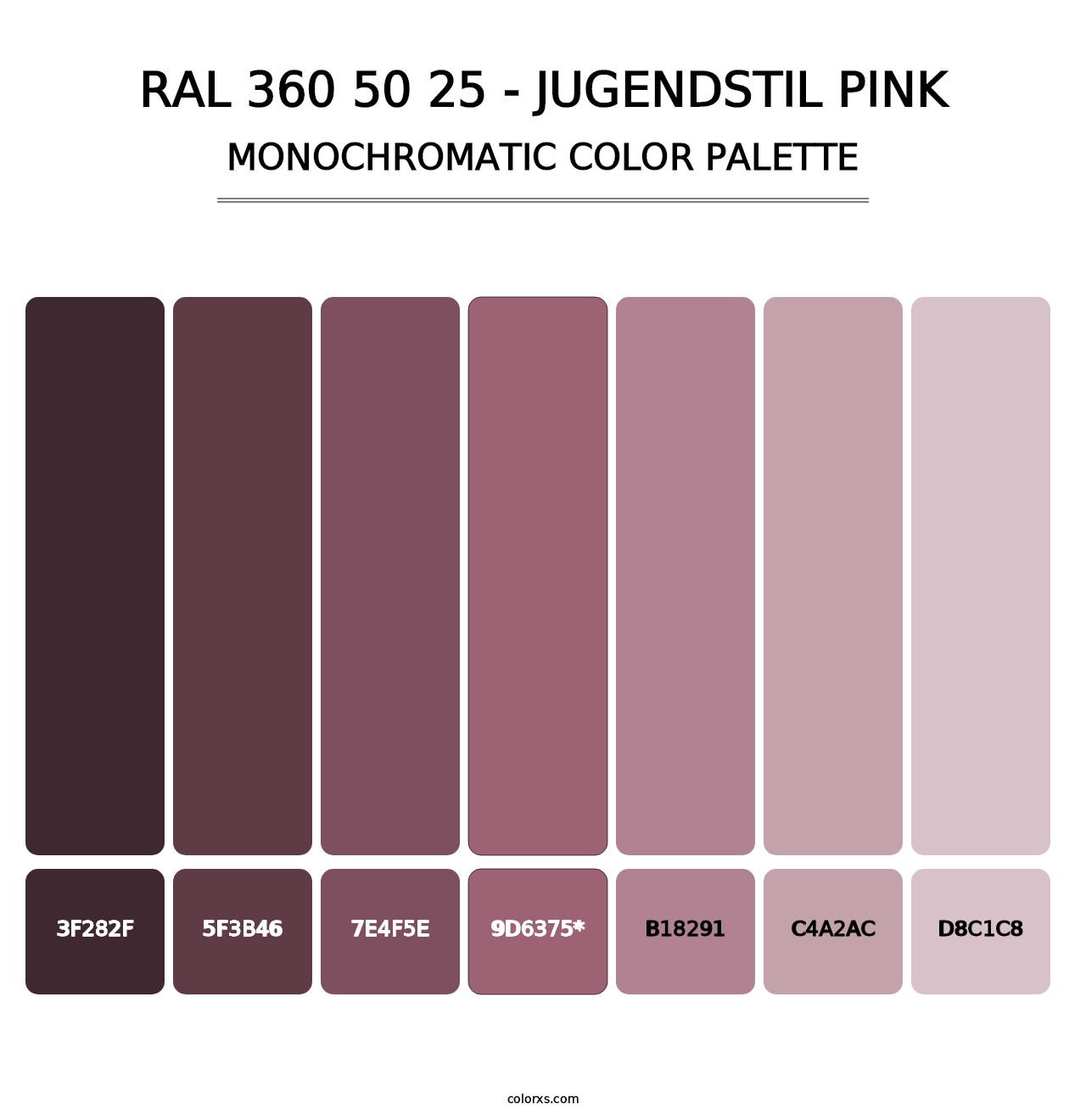 RAL 360 50 25 - Jugendstil Pink - Monochromatic Color Palette