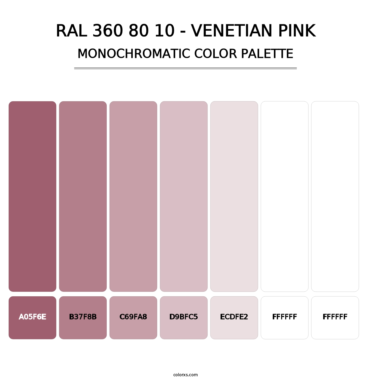 RAL 360 80 10 - Venetian Pink - Monochromatic Color Palette