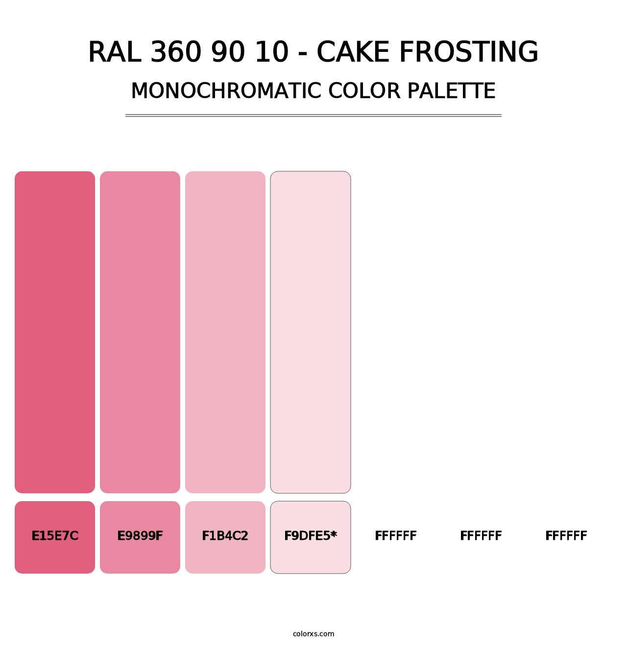 RAL 360 90 10 - Cake Frosting - Monochromatic Color Palette
