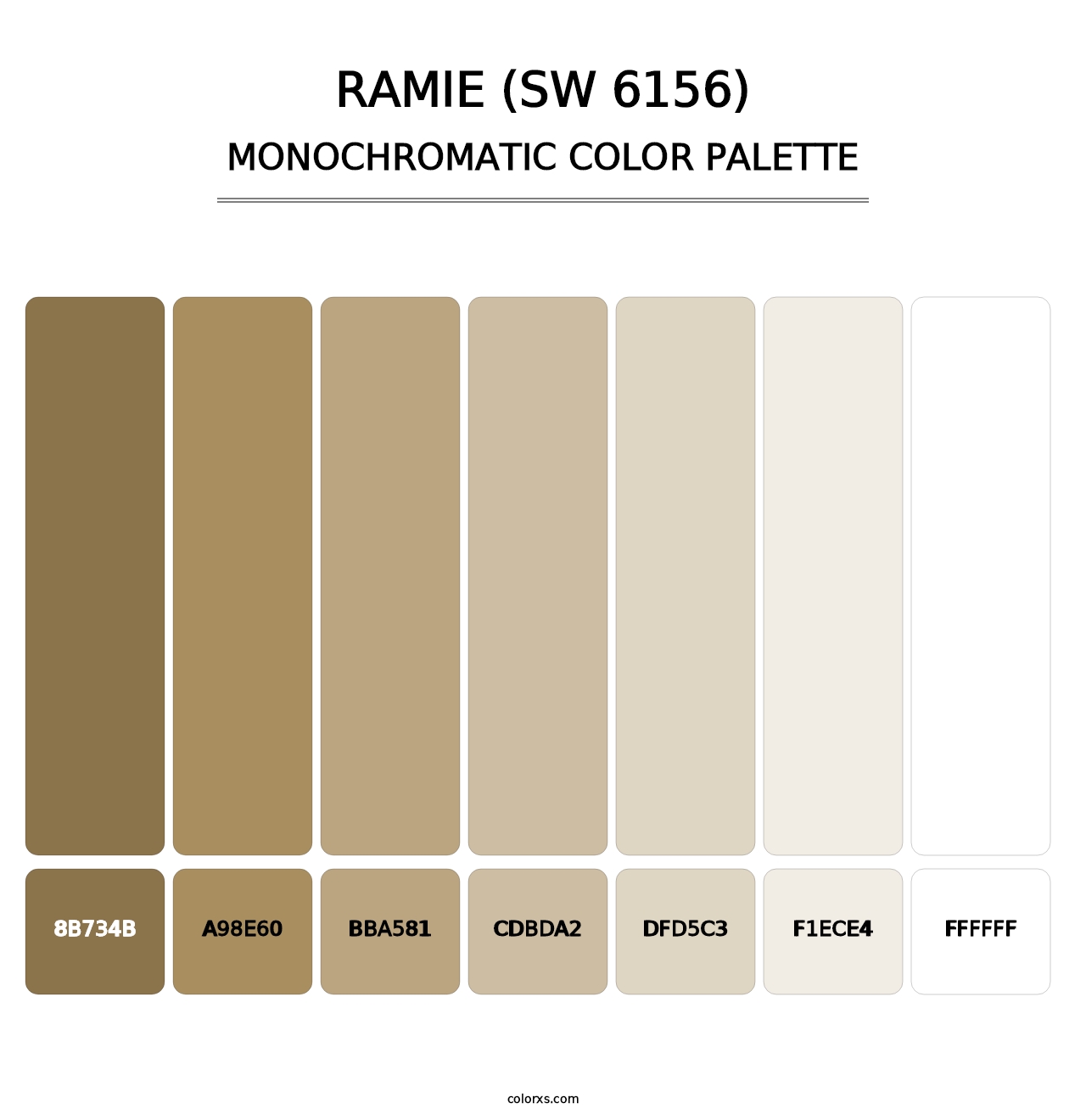 Ramie (SW 6156) - Monochromatic Color Palette