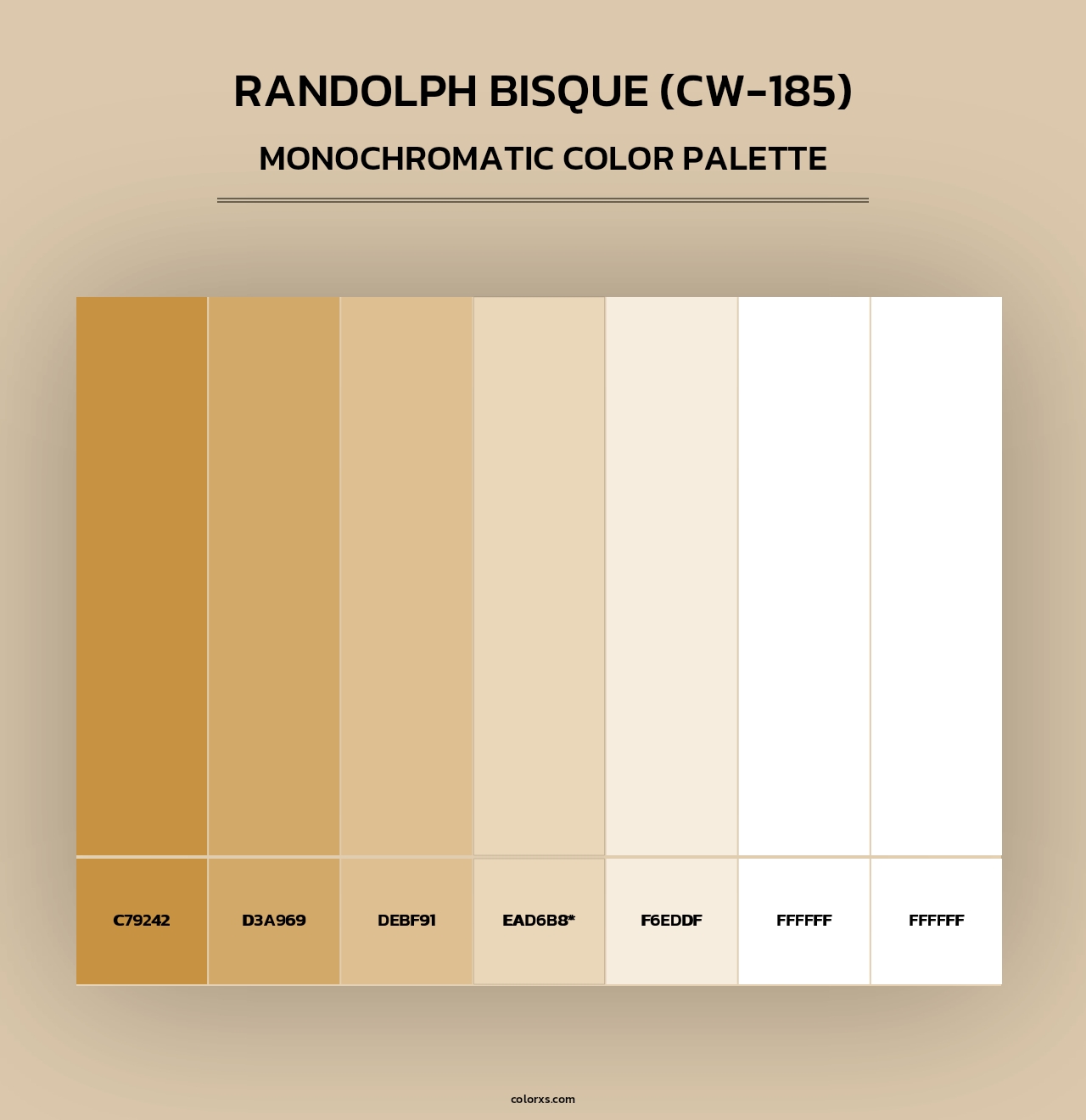 Randolph Bisque (CW-185) - Monochromatic Color Palette