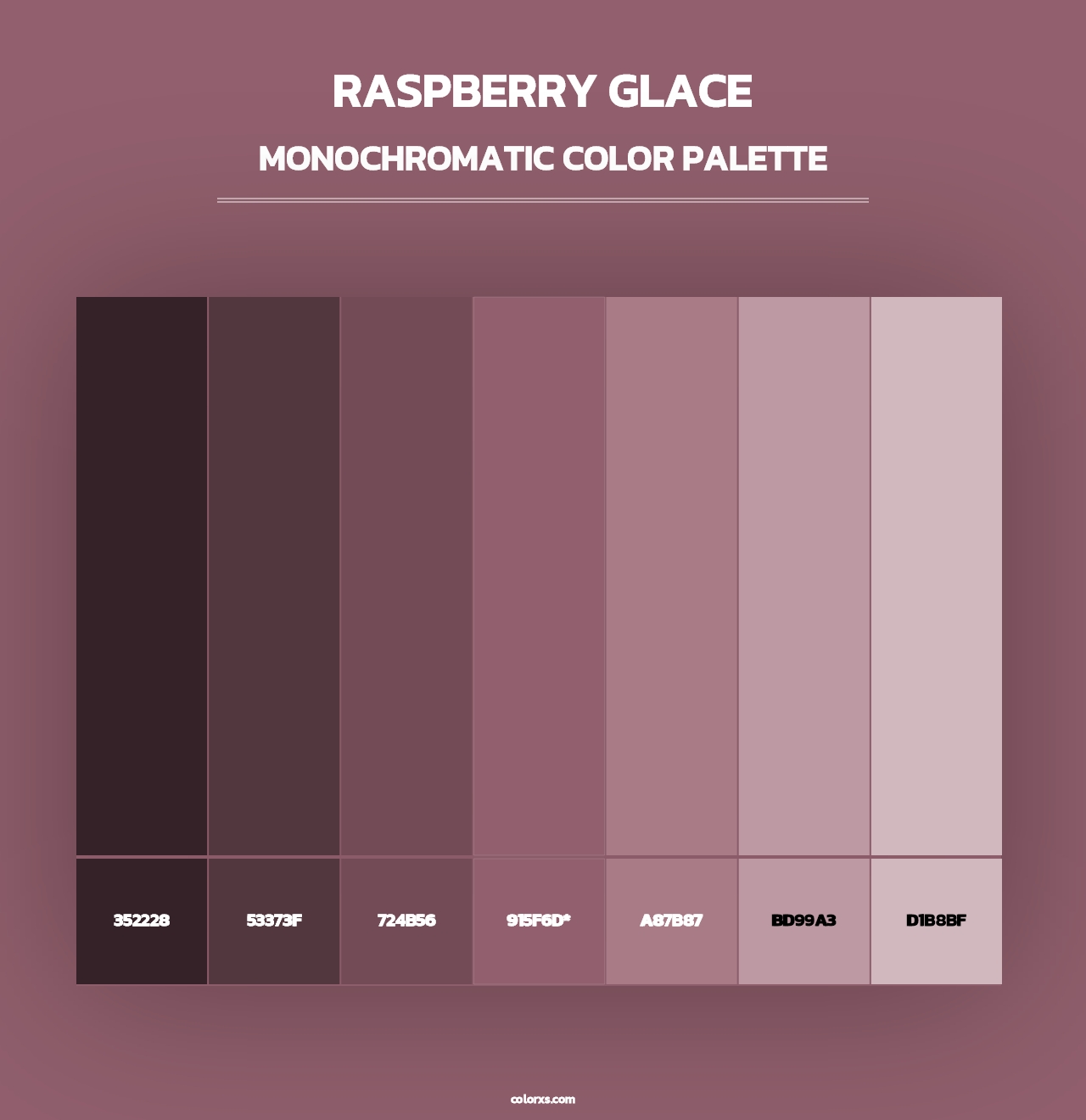 Raspberry Glace - Monochromatic Color Palette