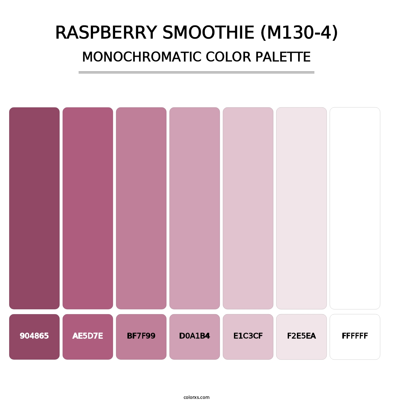 Raspberry Smoothie (M130-4) - Monochromatic Color Palette