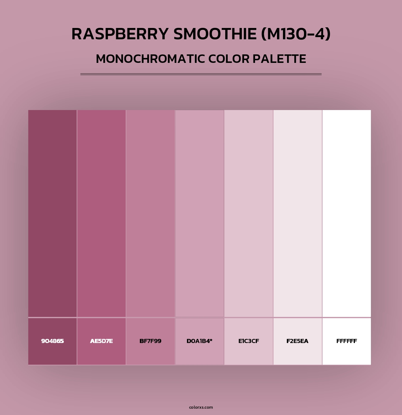 Raspberry Smoothie (M130-4) - Monochromatic Color Palette