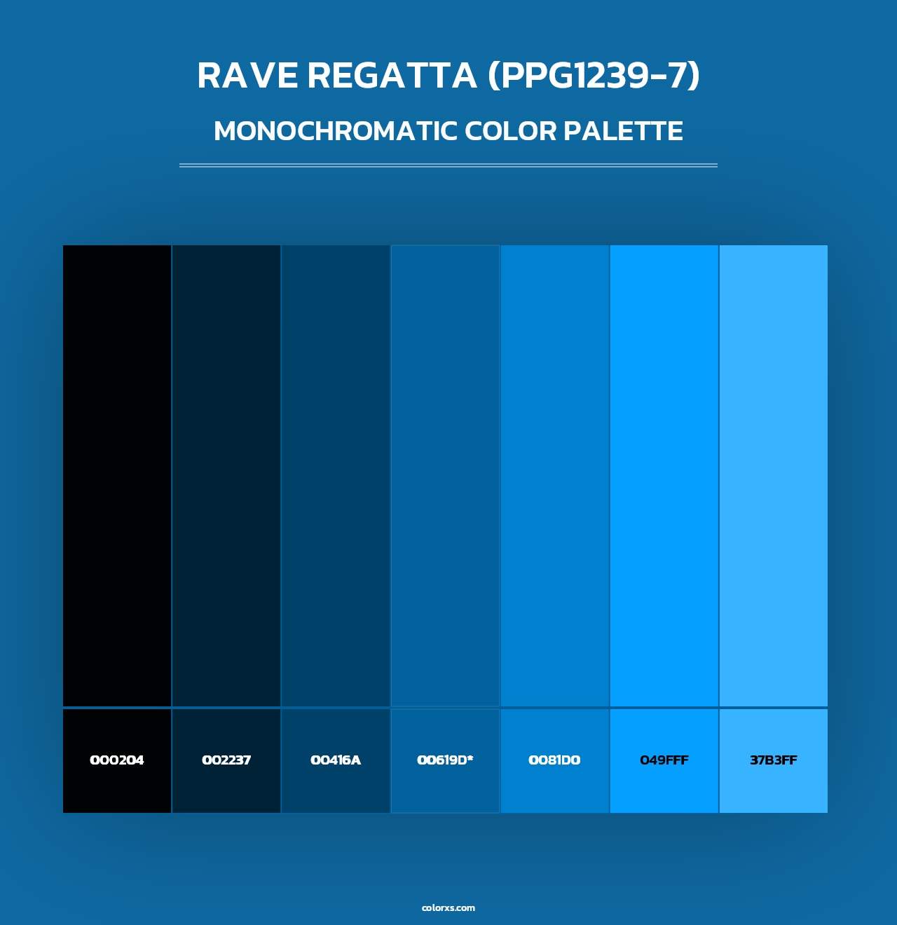 Rave Regatta (PPG1239-7) - Monochromatic Color Palette
