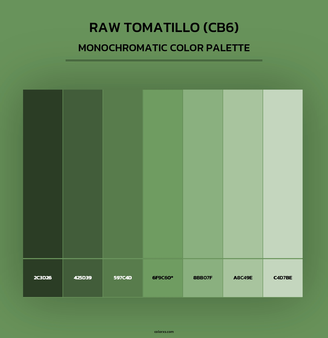 Raw Tomatillo (CB6) - Monochromatic Color Palette