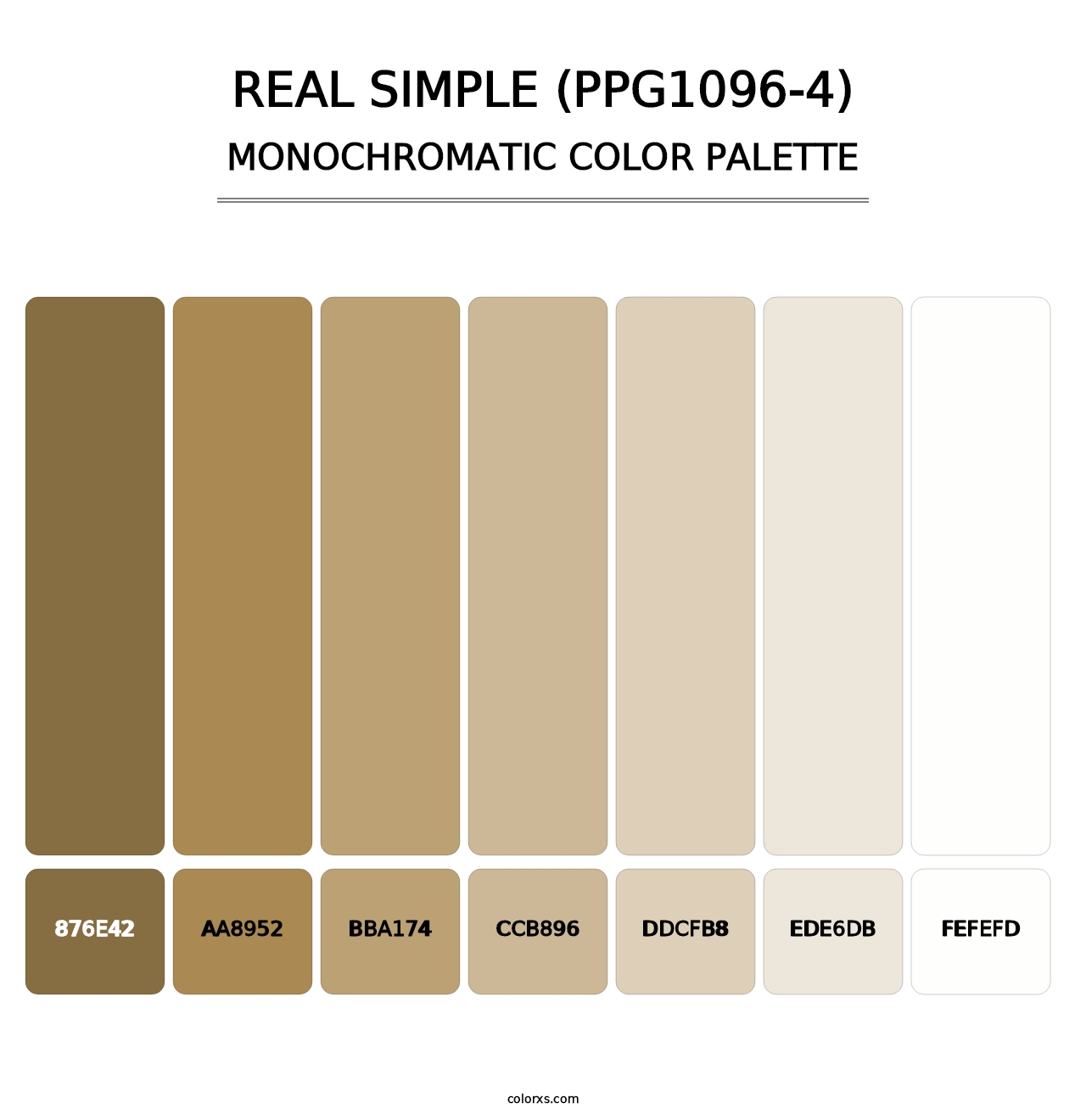 Real Simple (PPG1096-4) - Monochromatic Color Palette