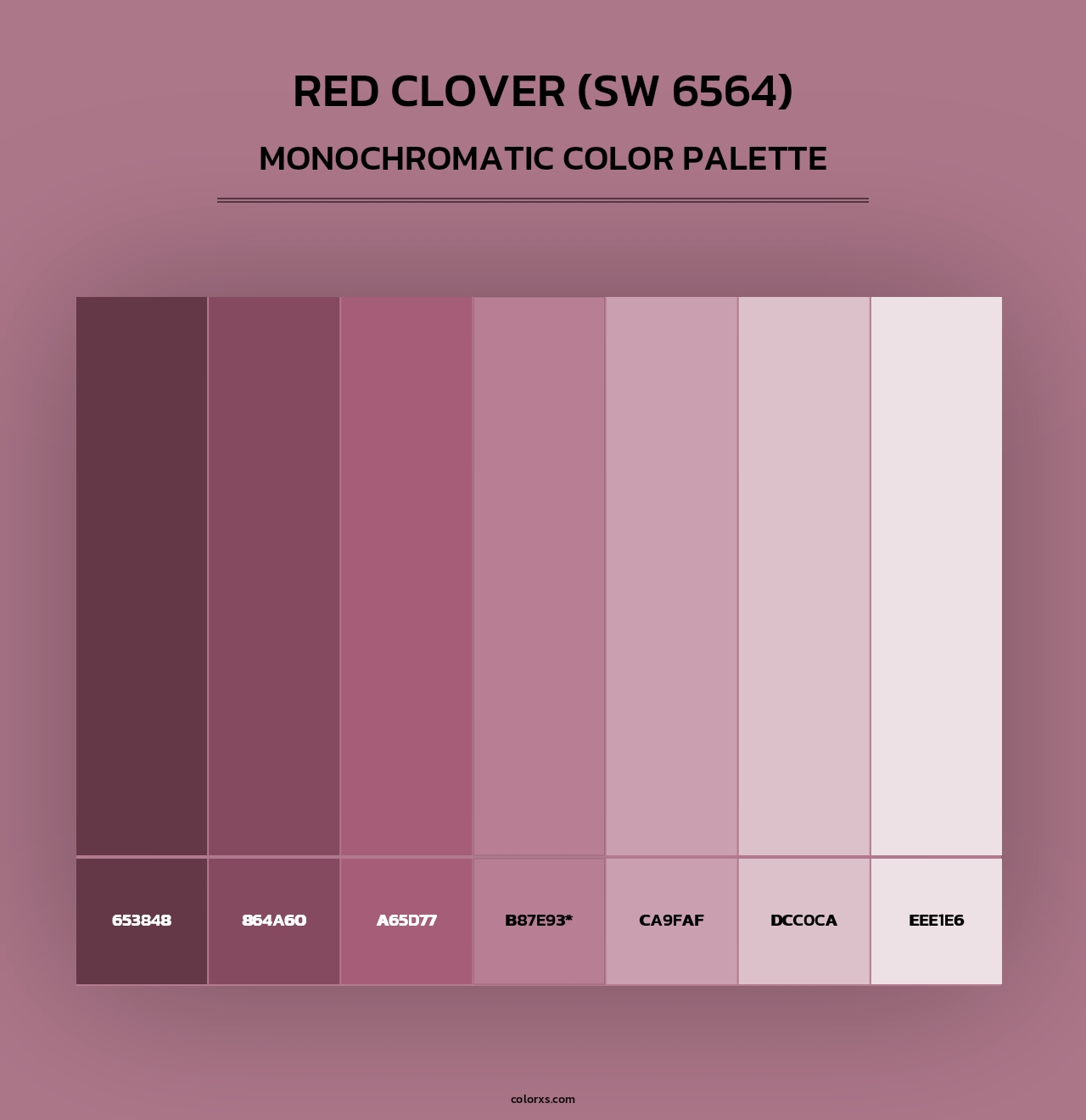 Red Clover (SW 6564) - Monochromatic Color Palette