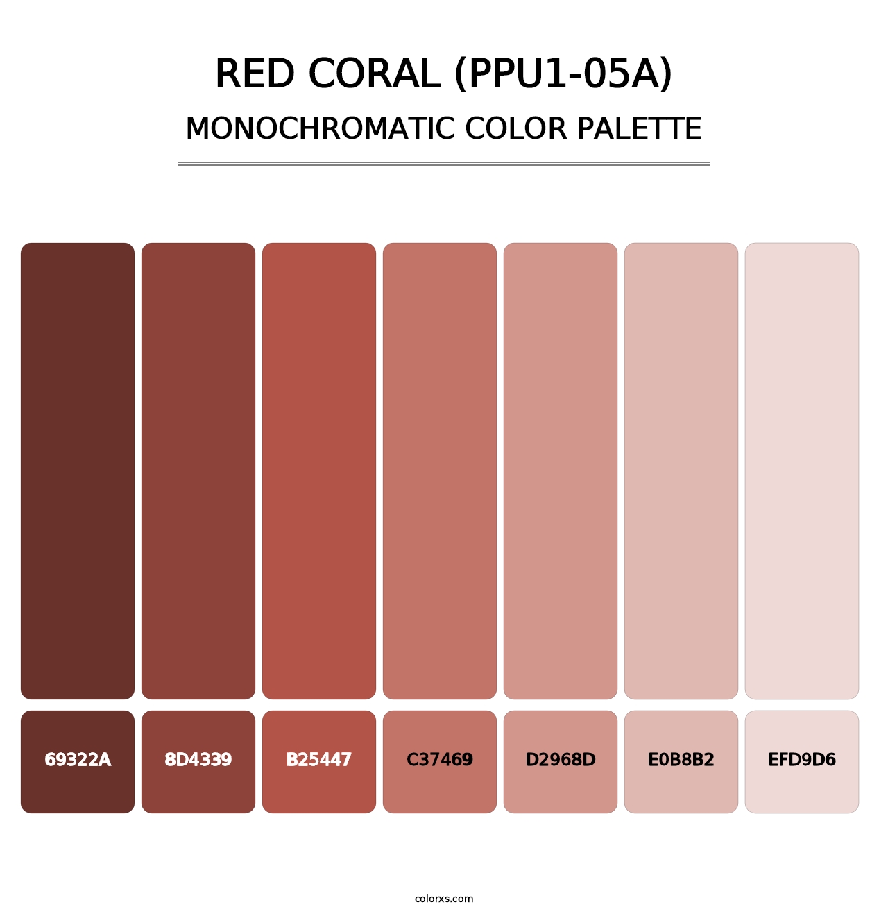 Red Coral (PPU1-05A) - Monochromatic Color Palette