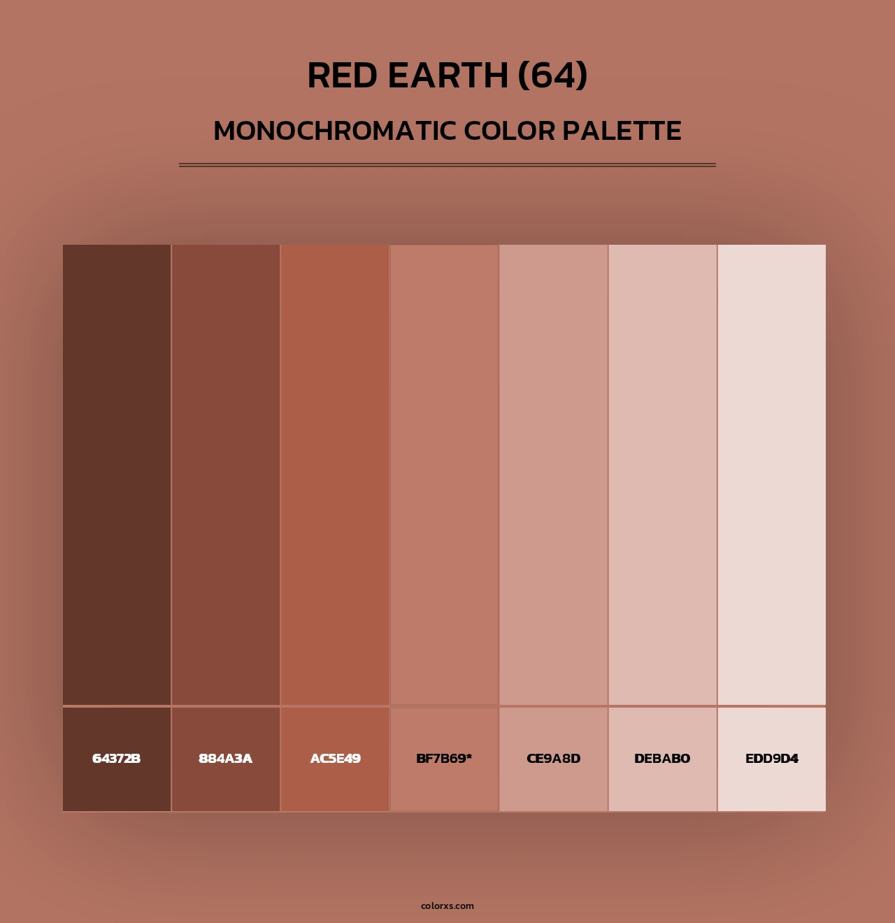 Red Earth (64) - Monochromatic Color Palette