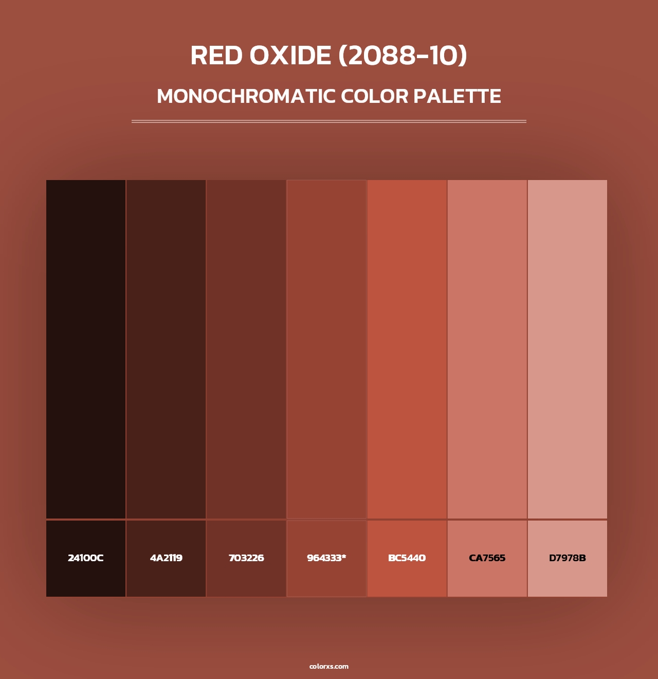 Red Oxide (2088-10) - Monochromatic Color Palette