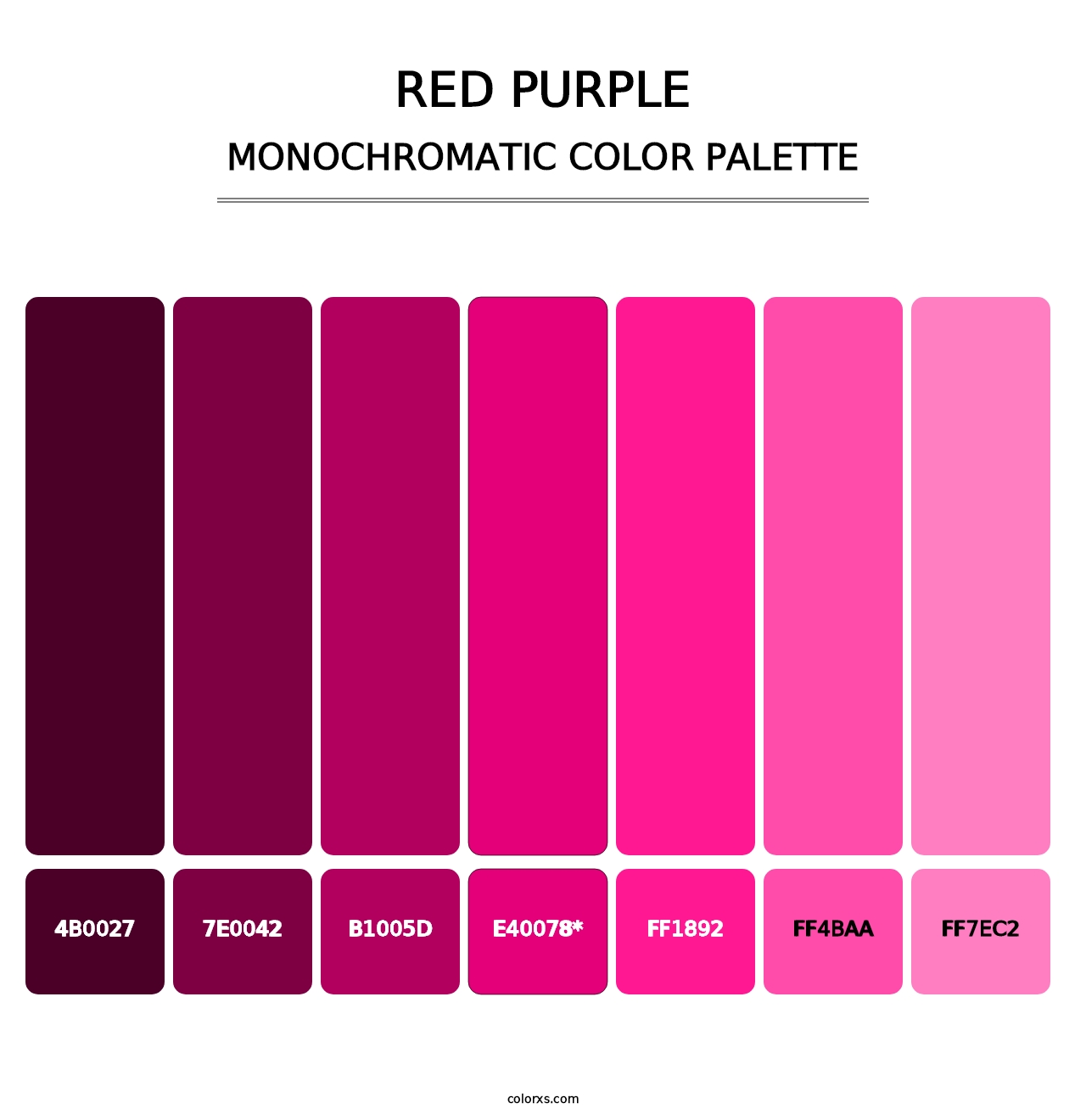 Red Purple - Monochromatic Color Palette