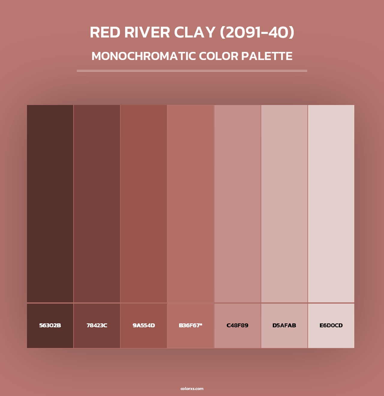 Red River Clay (2091-40) - Monochromatic Color Palette