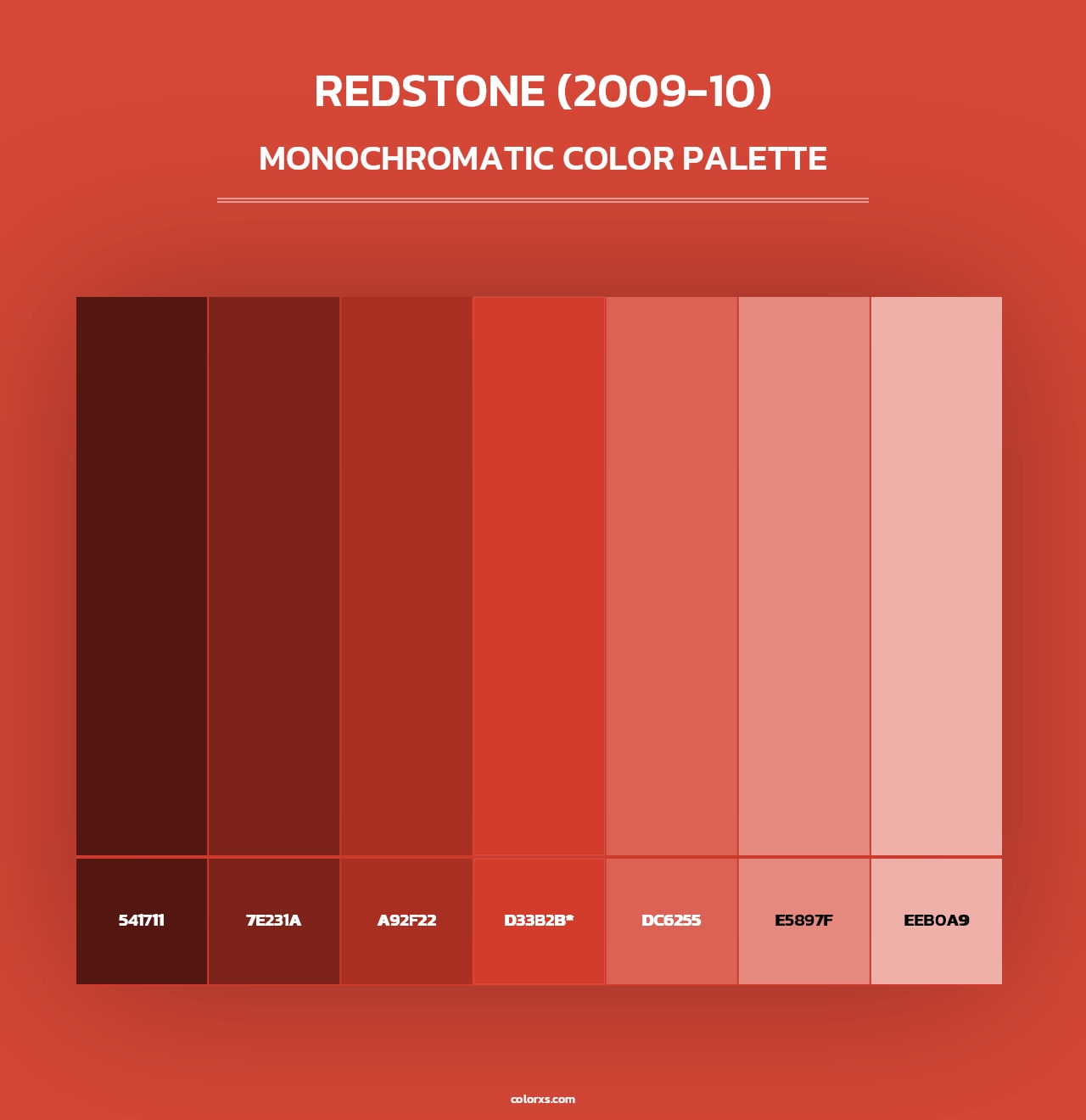 Redstone (2009-10) - Monochromatic Color Palette