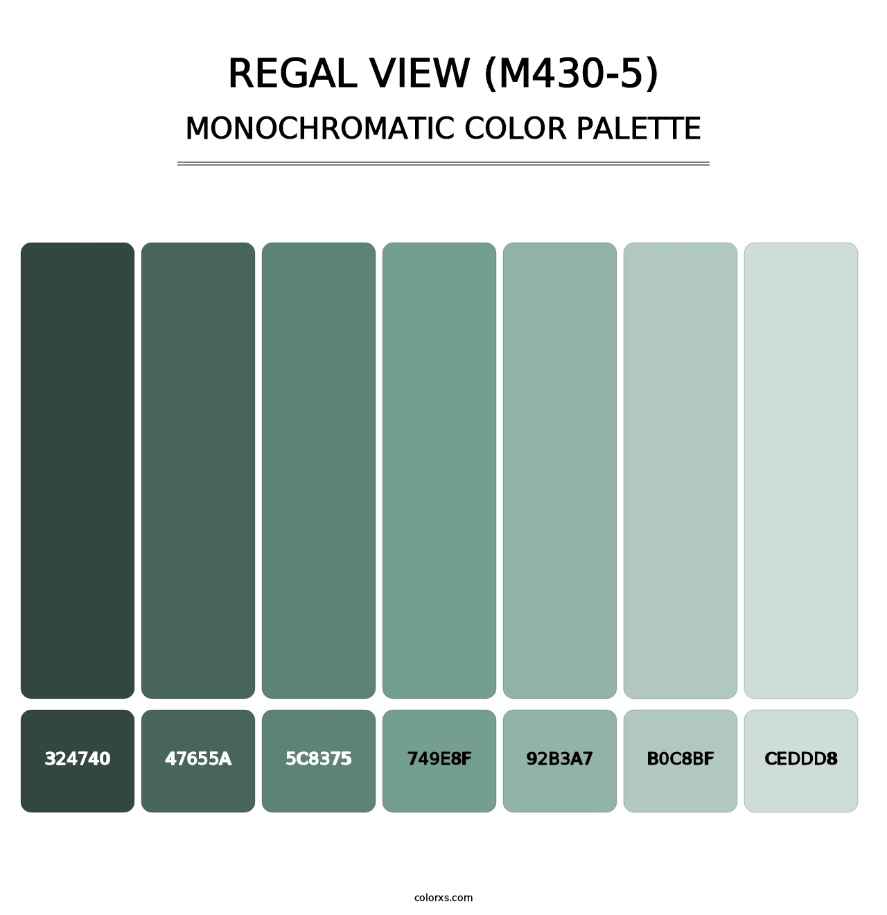 Regal View (M430-5) - Monochromatic Color Palette