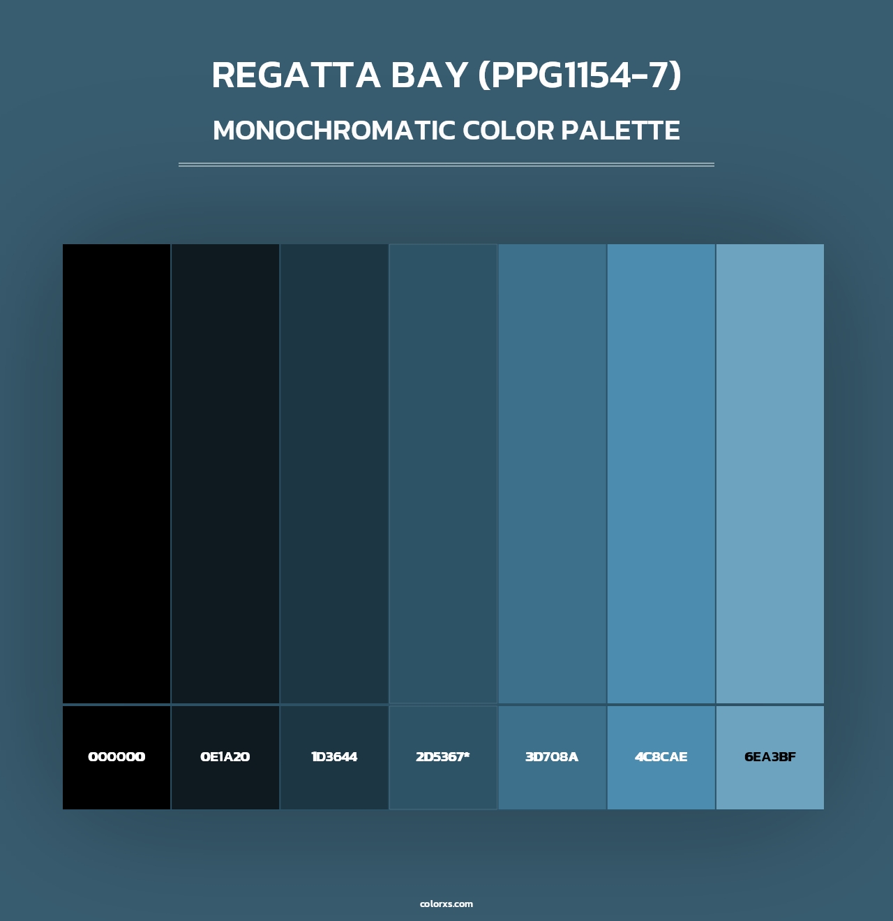 Regatta Bay (PPG1154-7) - Monochromatic Color Palette