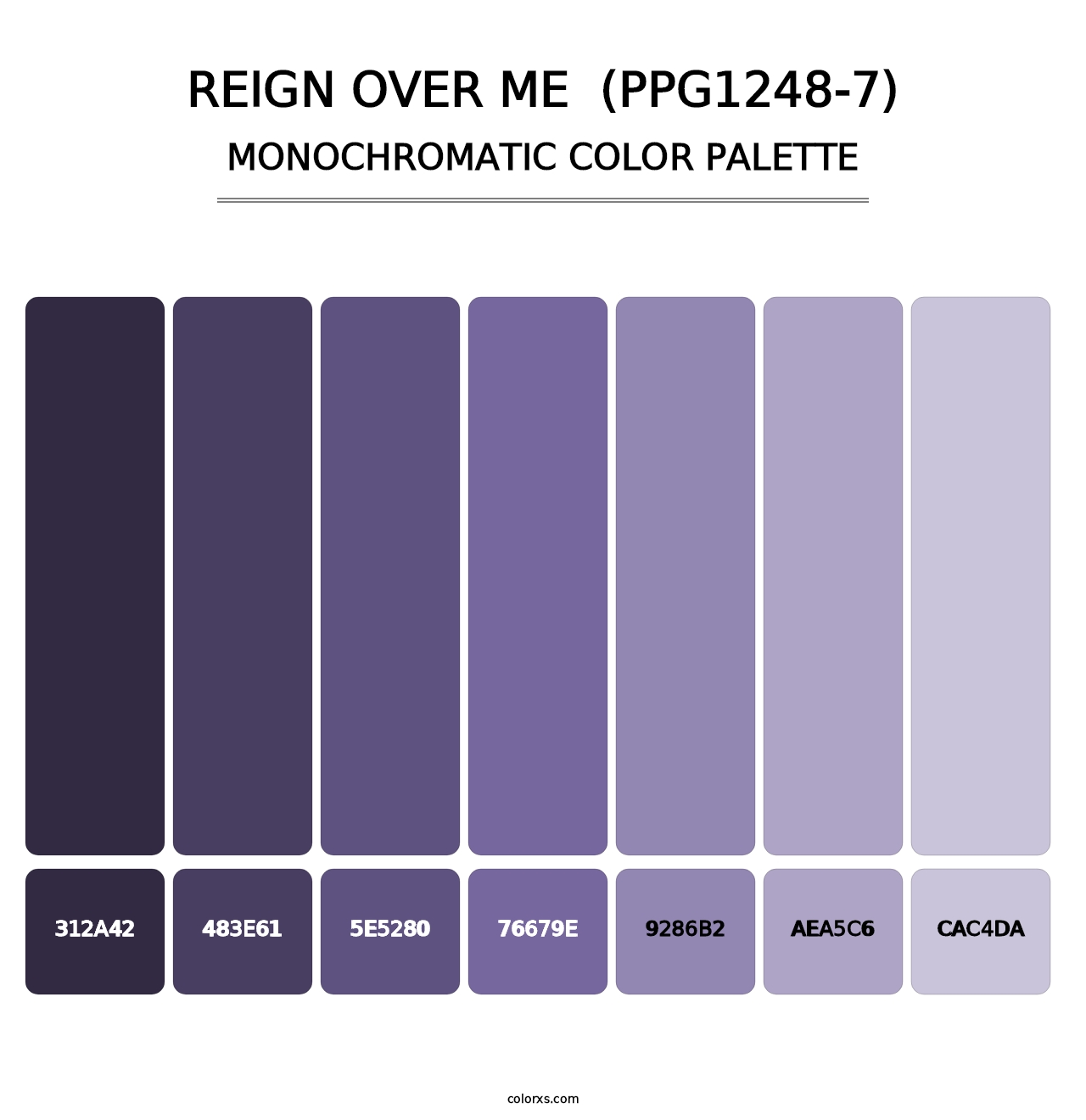 Reign Over Me  (PPG1248-7) - Monochromatic Color Palette