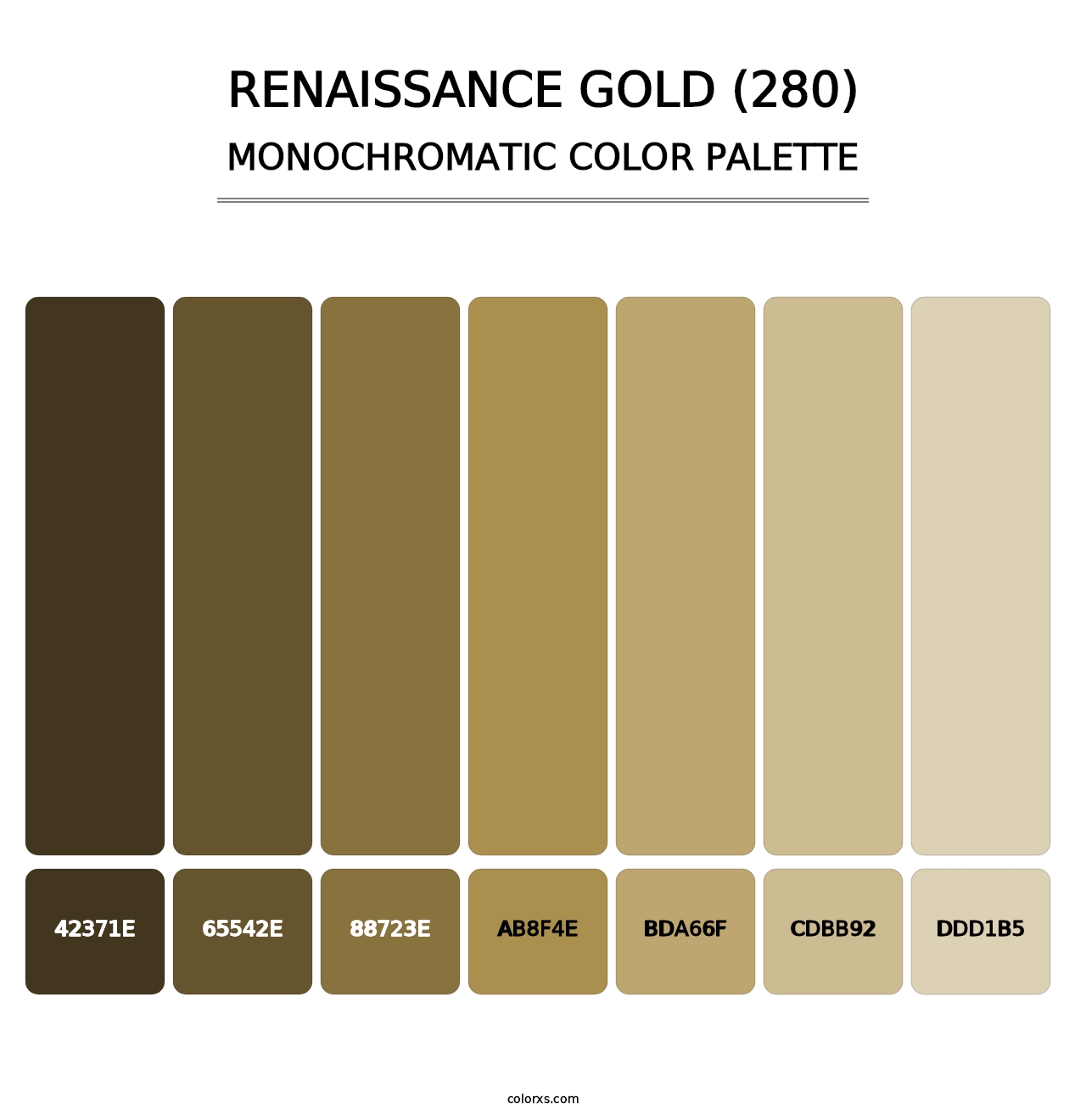 Renaissance Gold (280) - Monochromatic Color Palette