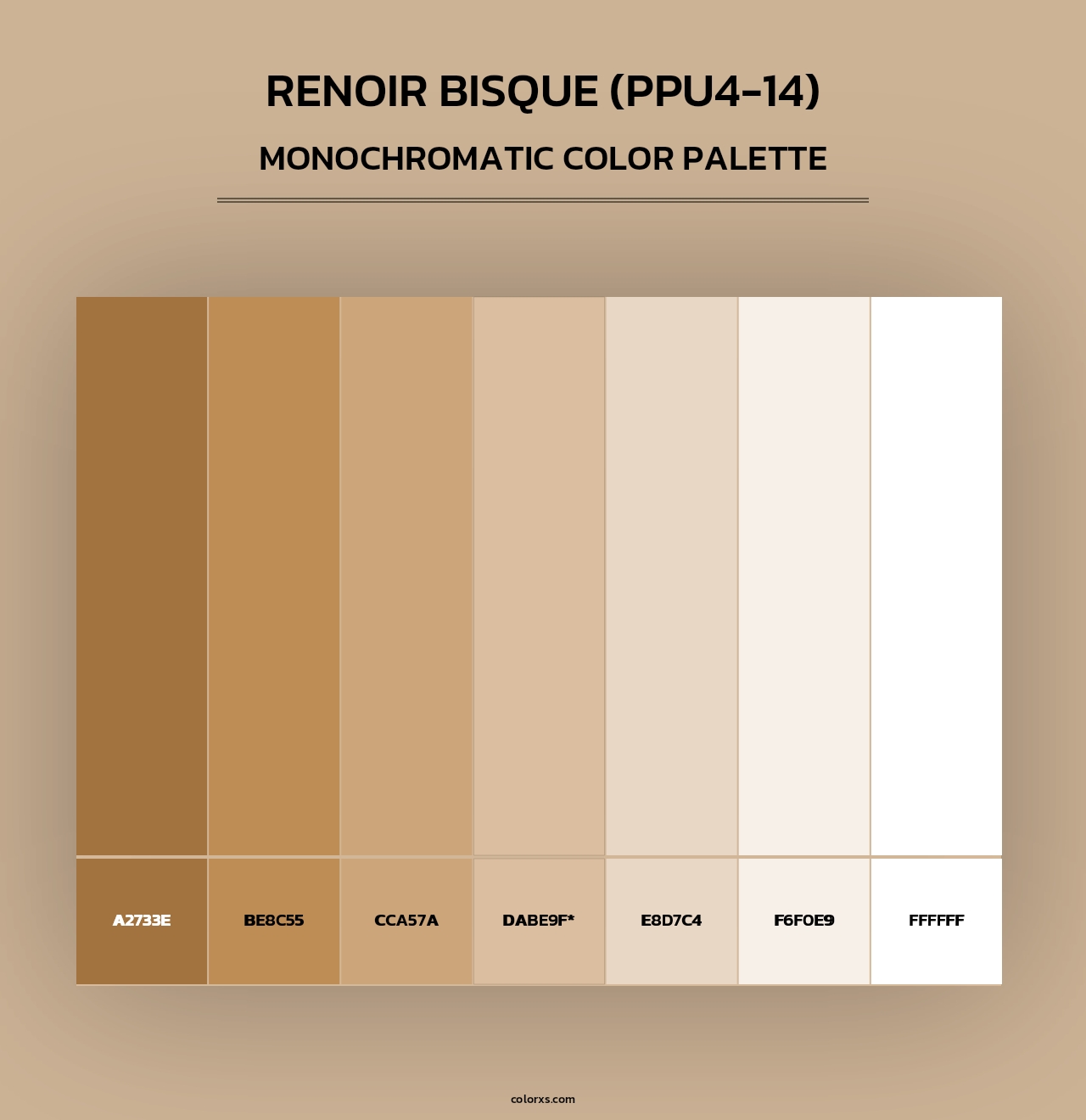 Renoir Bisque (PPU4-14) - Monochromatic Color Palette