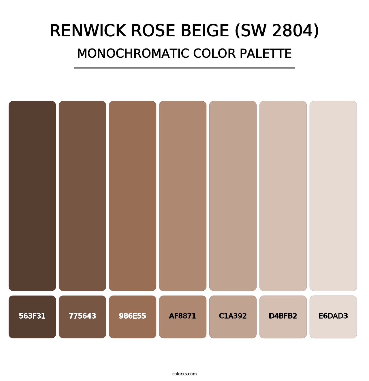 Renwick Rose Beige (SW 2804) - Monochromatic Color Palette