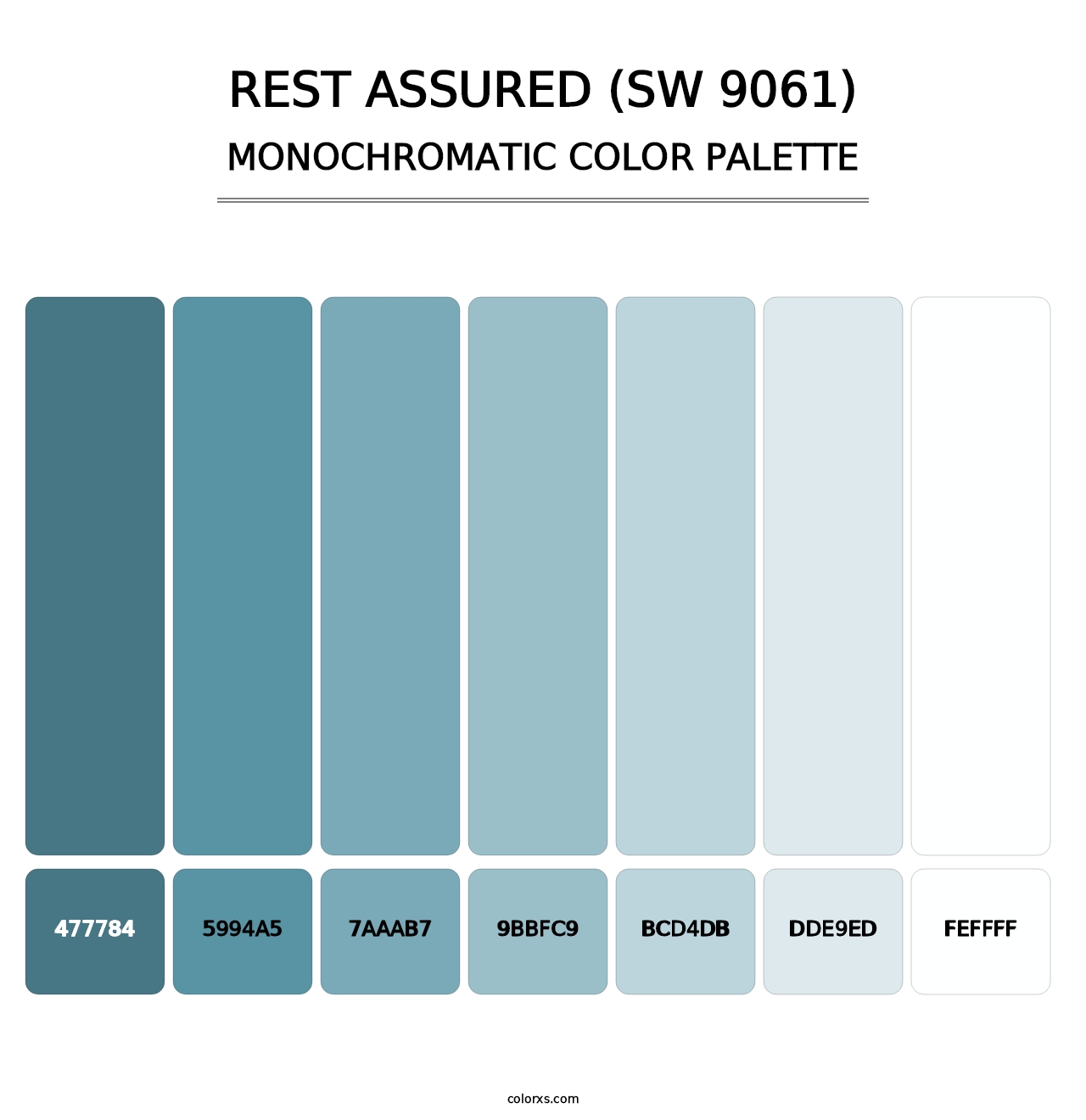 Rest Assured (SW 9061) - Monochromatic Color Palette