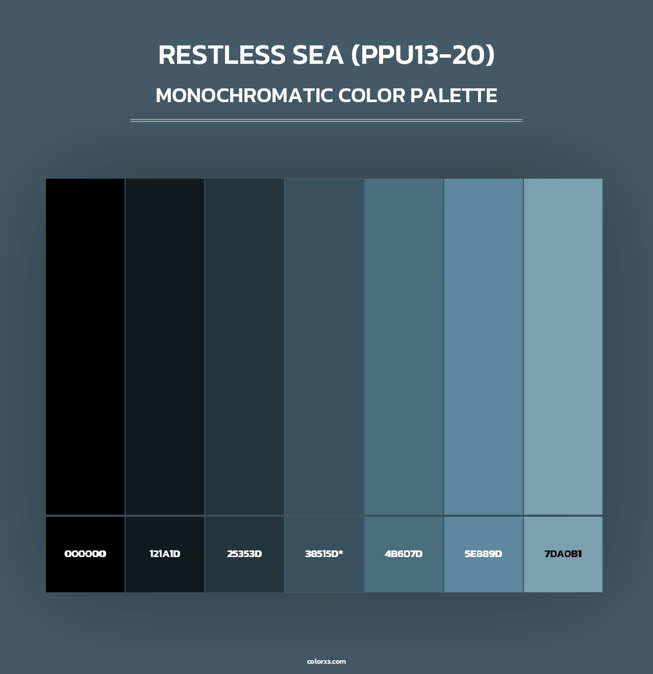Restless Sea (PPU13-20) - Monochromatic Color Palette